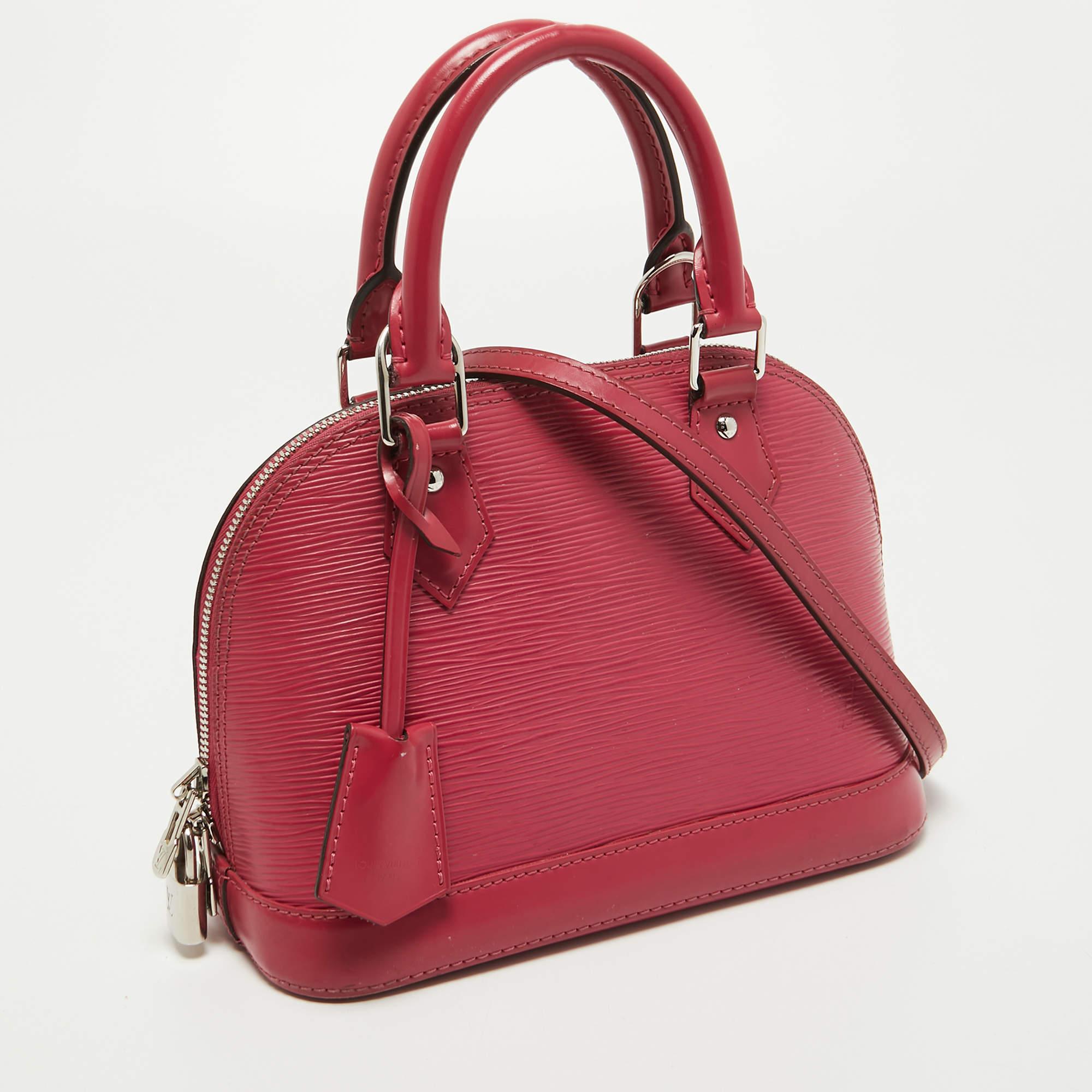 Women's Louis Vuitton Fuchsia Epi Leather Alma BB Bag