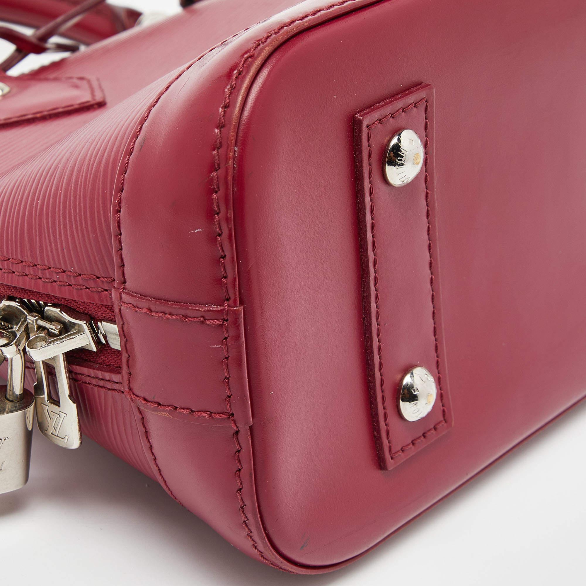 Louis Vuitton Fuchsia Epi Leather Alma BB Bag 3