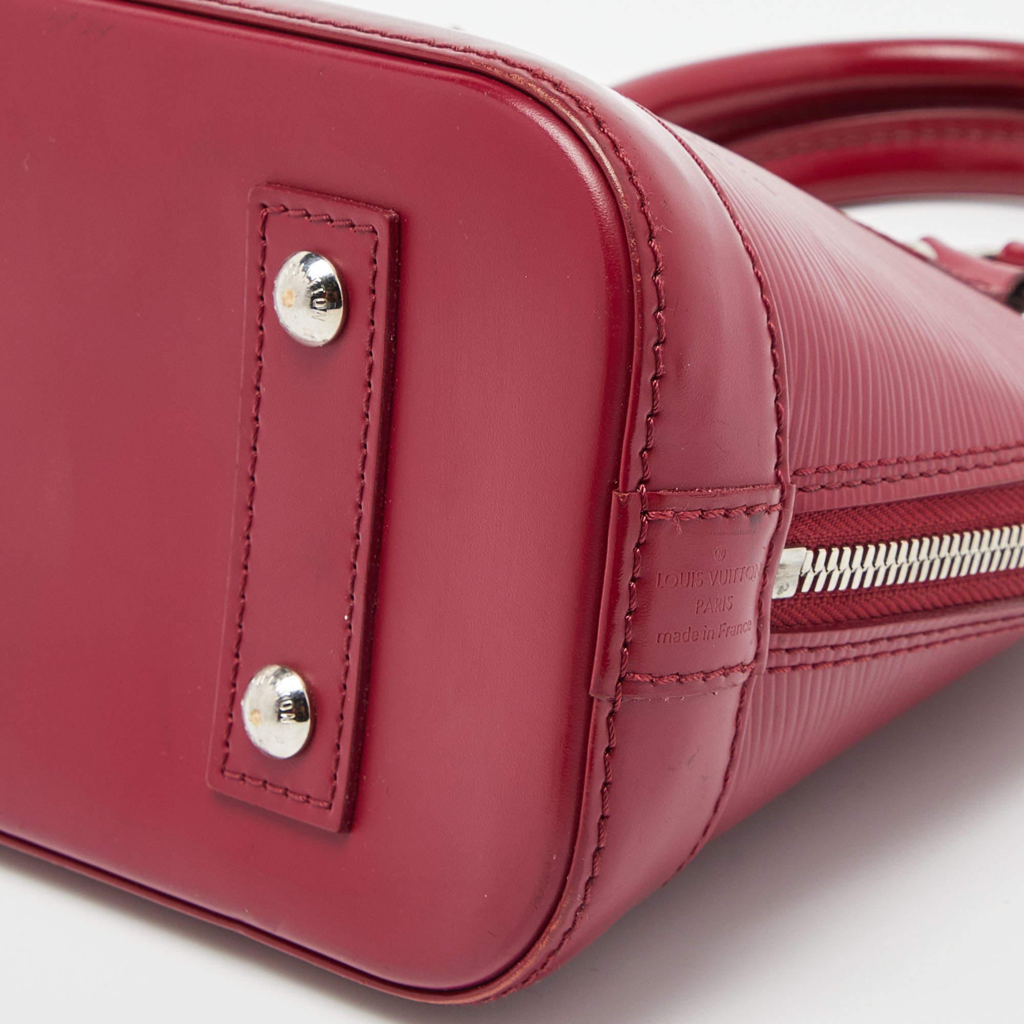 Louis Vuitton Fuchsia Epi Leather Alma BB Bag 4