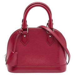 Sac Alma BB en cuir épi fuchsia Louis Vuitton