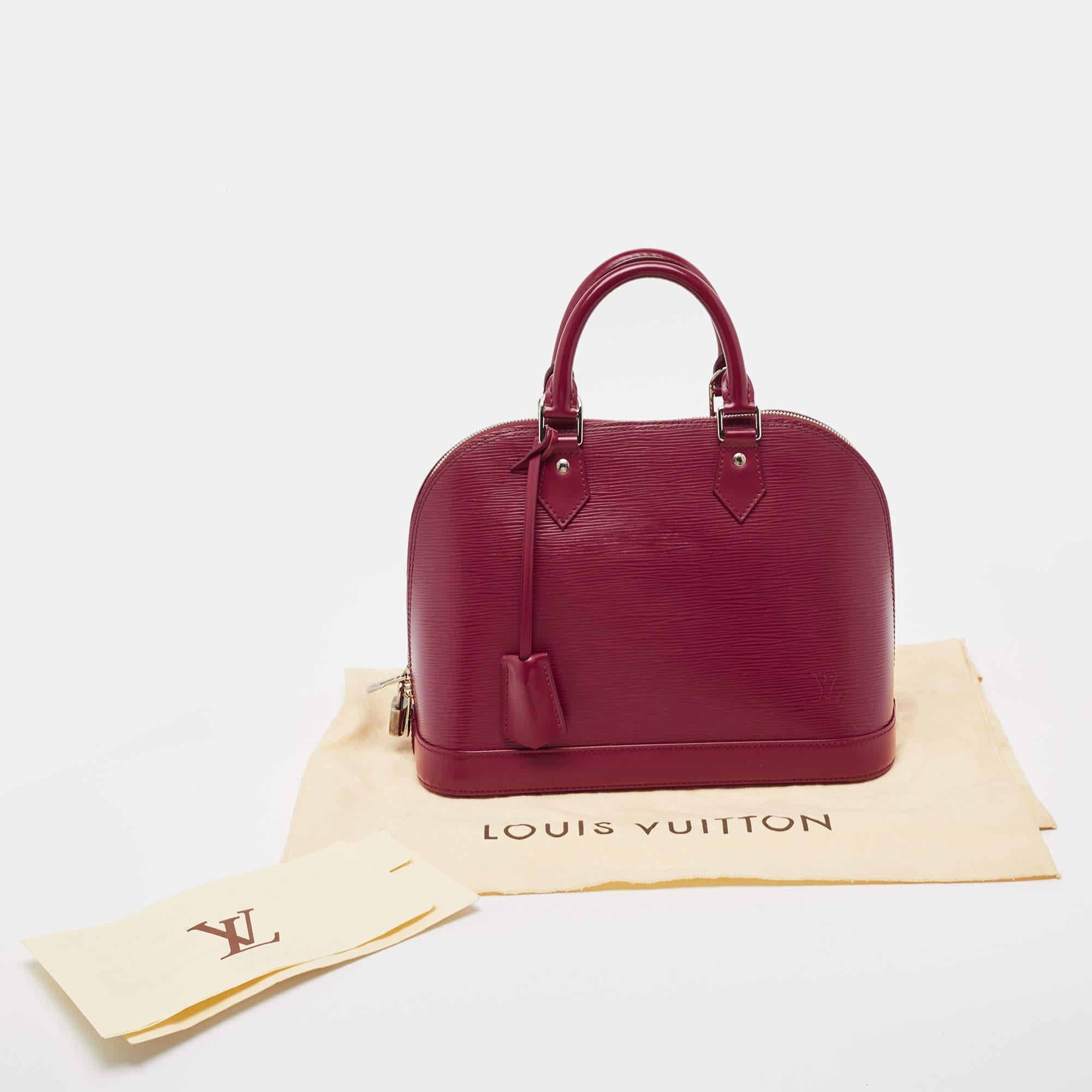 Louis Vuitton Fuchsia Epi Leather Alma PM Bag For Sale 9
