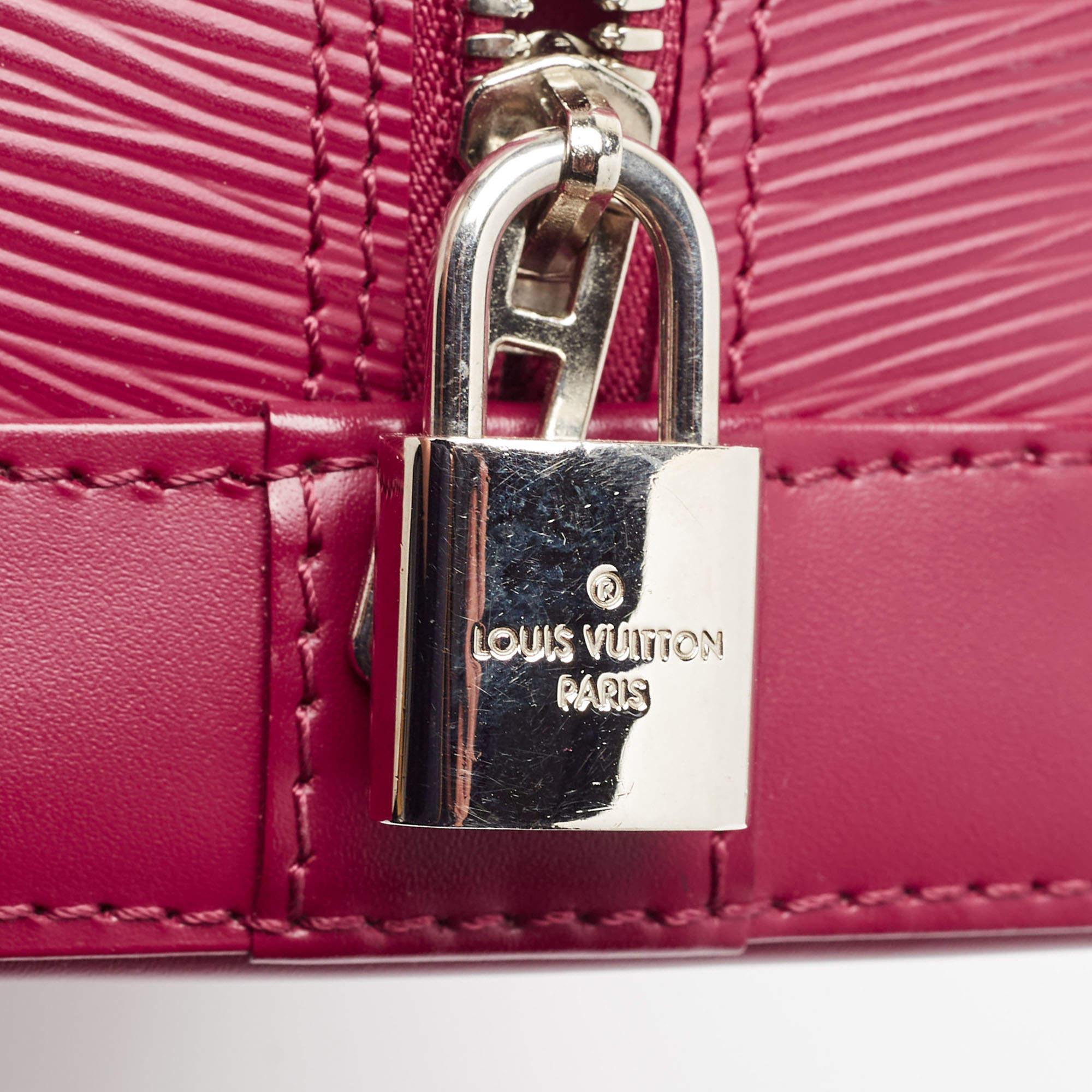 Women's Louis Vuitton Fuchsia Epi Leather Alma PM Bag For Sale
