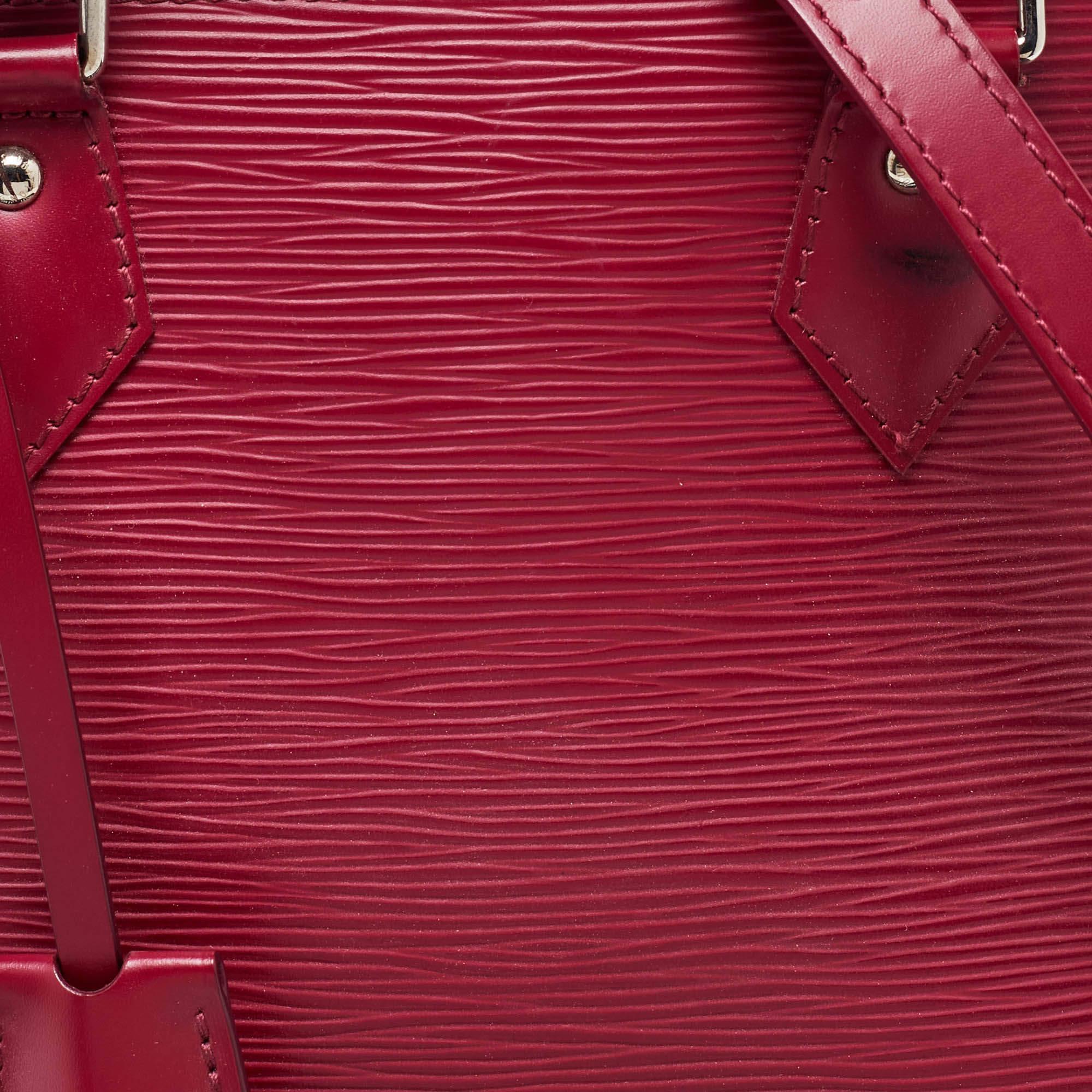 Louis Vuitton Fuchsia Epi Leather Alma PM Bag For Sale 2