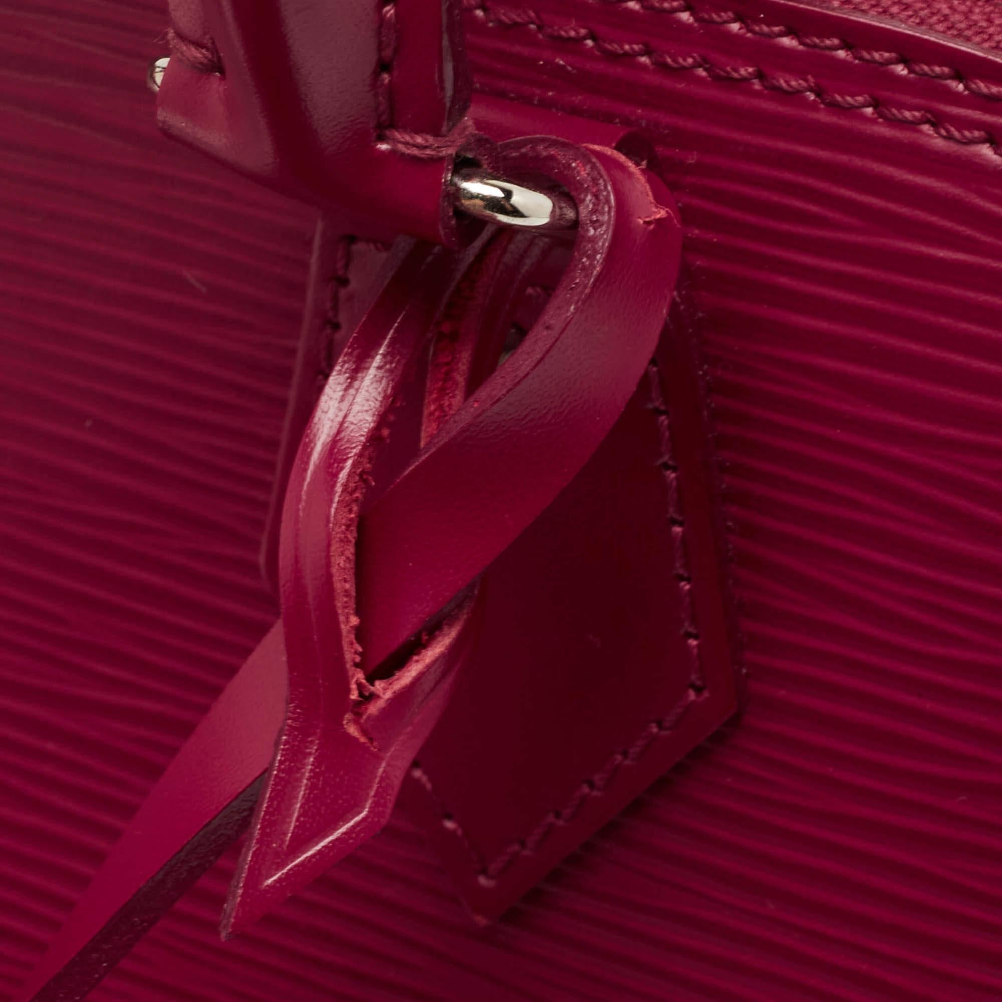 Louis Vuitton Fuchsia Epi Leather Alma PM Bag For Sale 2