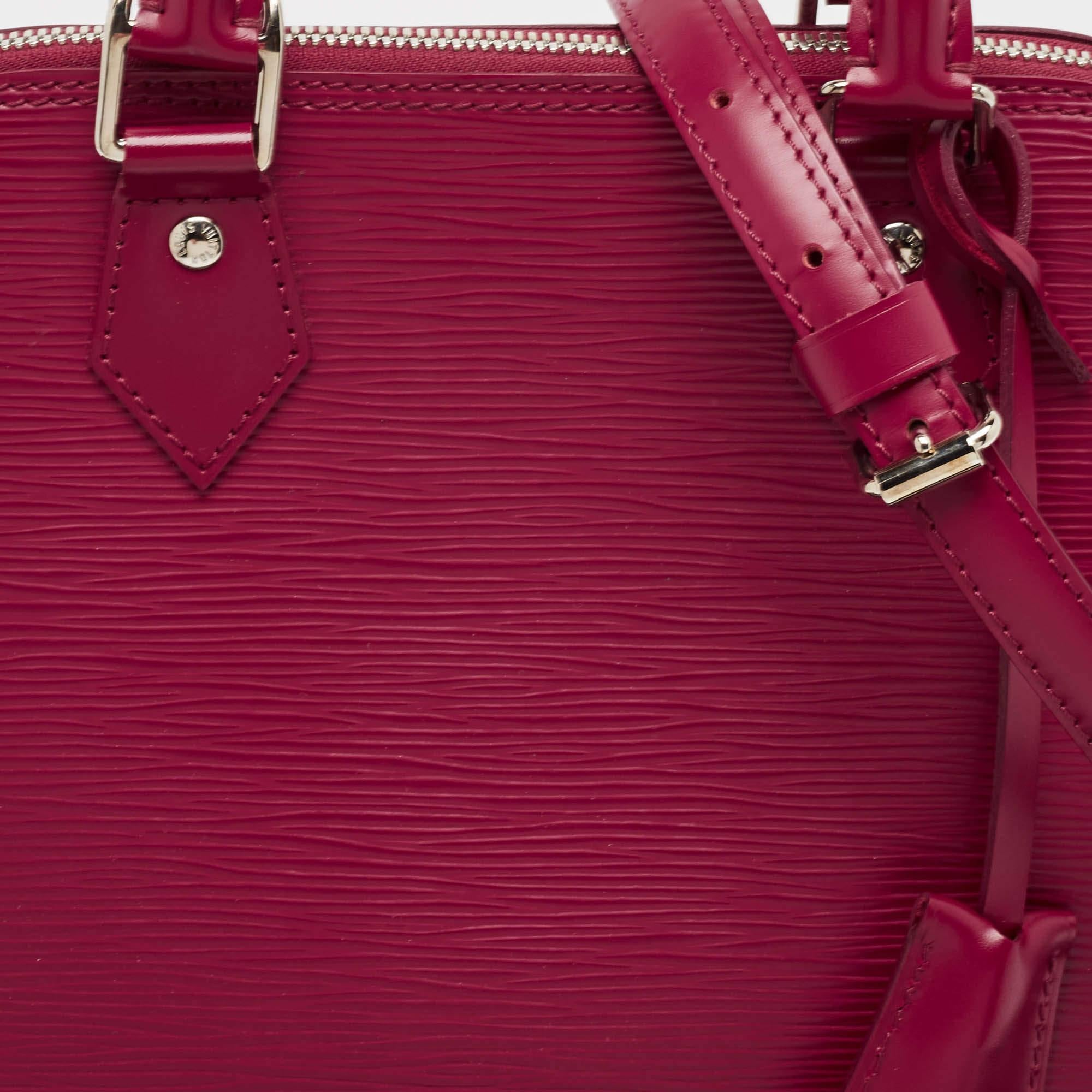 Louis Vuitton Fuchsia Epi Leather Alma PM Bag For Sale 3