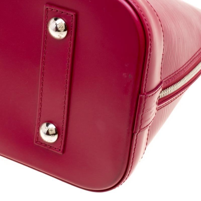 Louis Vuitton Fuchsia Epi Leather Alma PM Bag 4