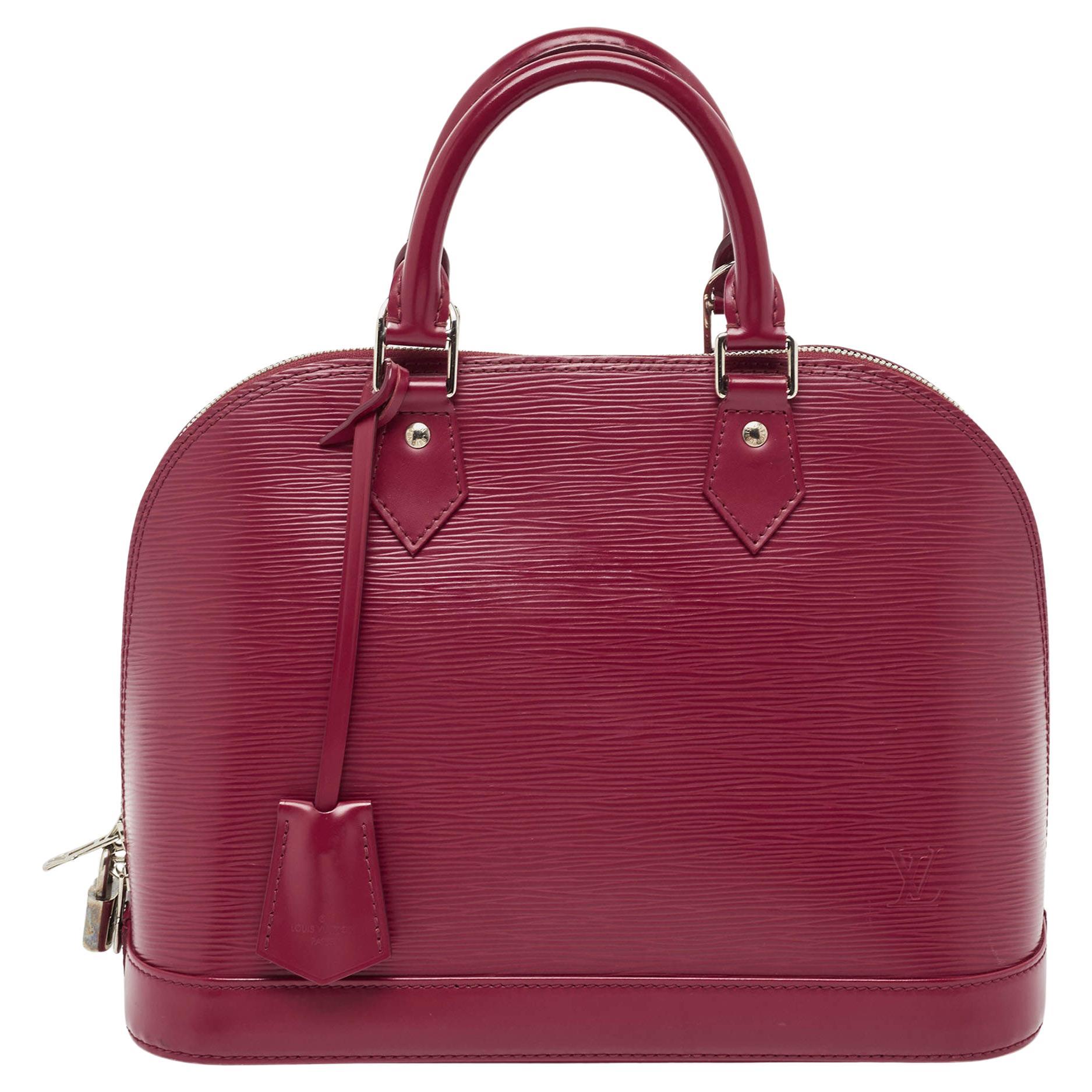 Louis Vuitton Fuchsia Epi Leather Alma PM Bag For Sale