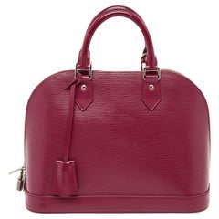 Used Louis Vuitton Fuchsia Epi Leather Alma PM Bag