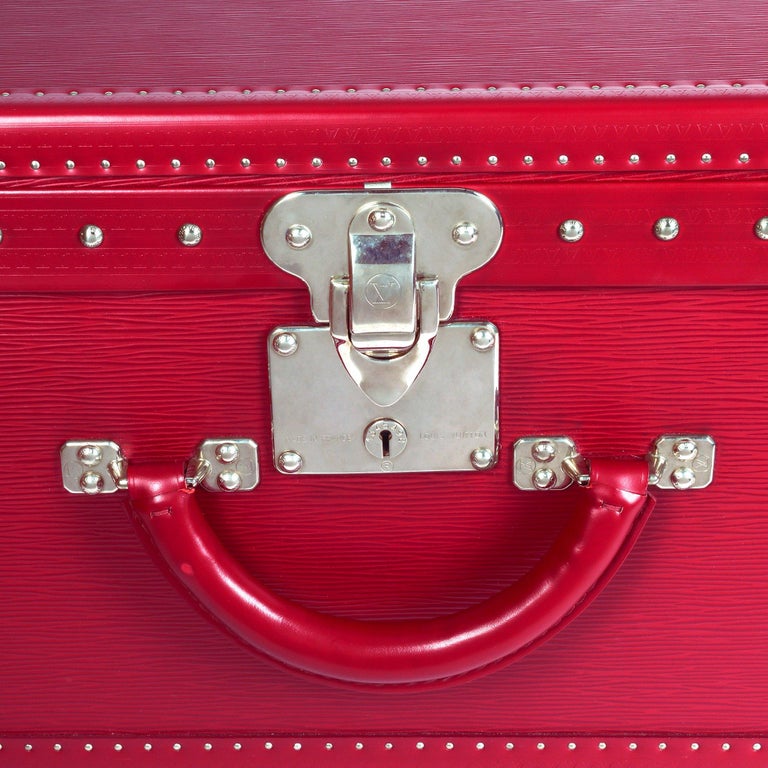 Louis Vuitton Red Epi Leather Alzer 65 Hardside Trunk