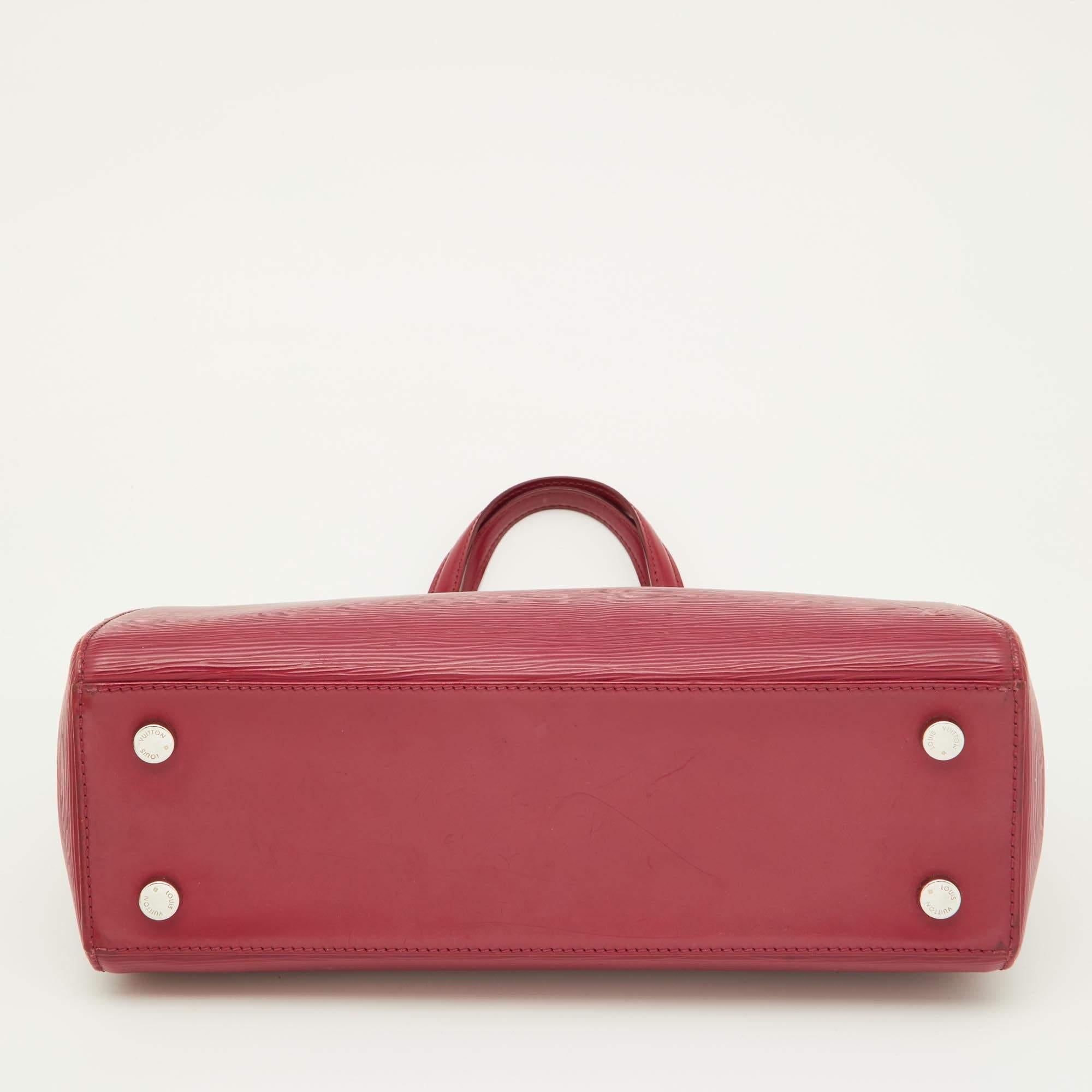Louis Vuitton Fuchsia Epi Leather Brea MM Bag For Sale 6