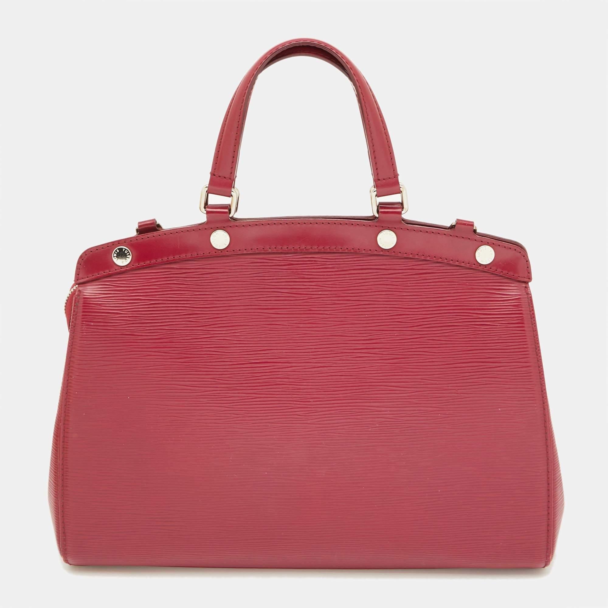 Louis Vuitton Fuchsia Epi Leather Brea MM Bag For Sale 7
