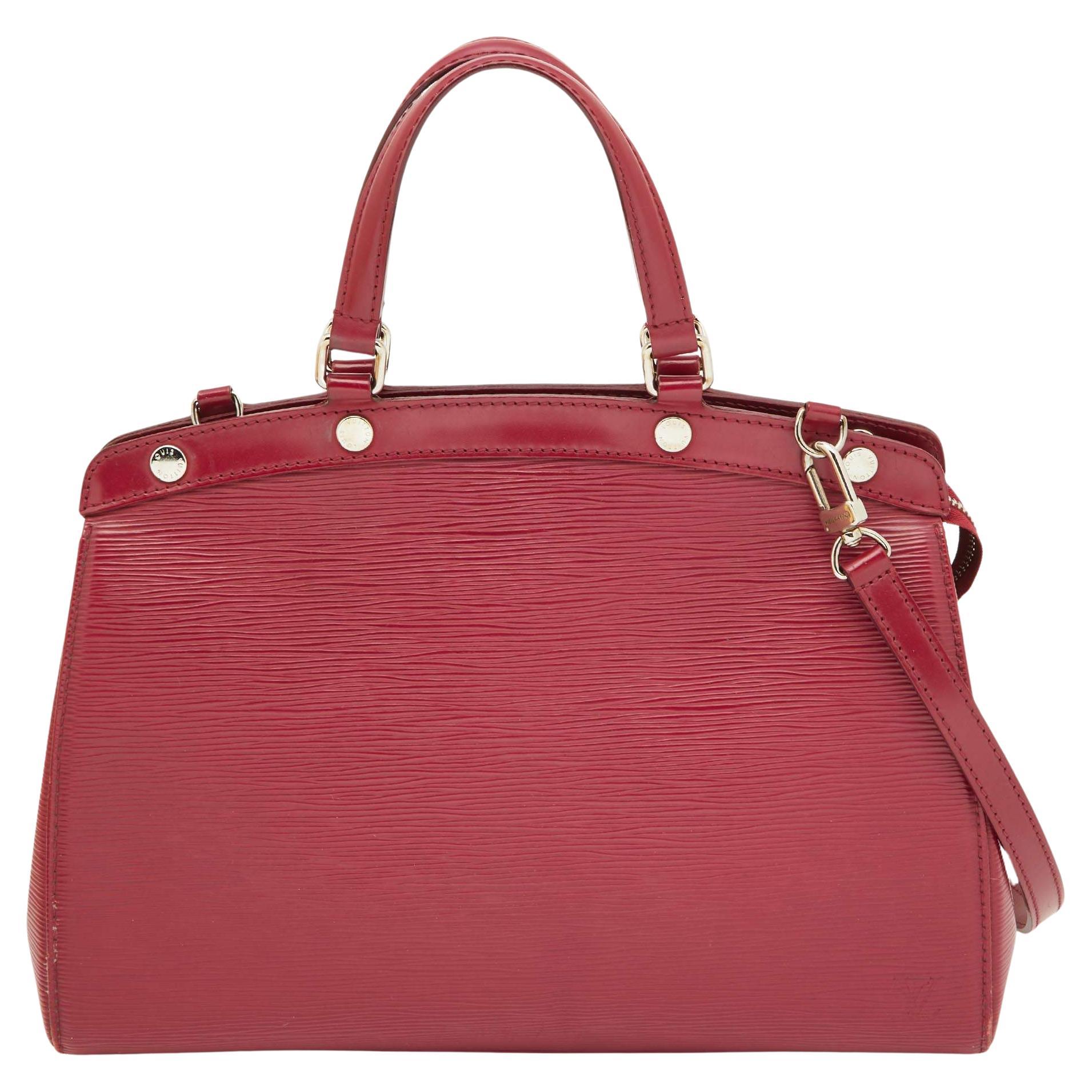 Louis Vuitton Fuchsia Epi Leather Brea MM Bag For Sale
