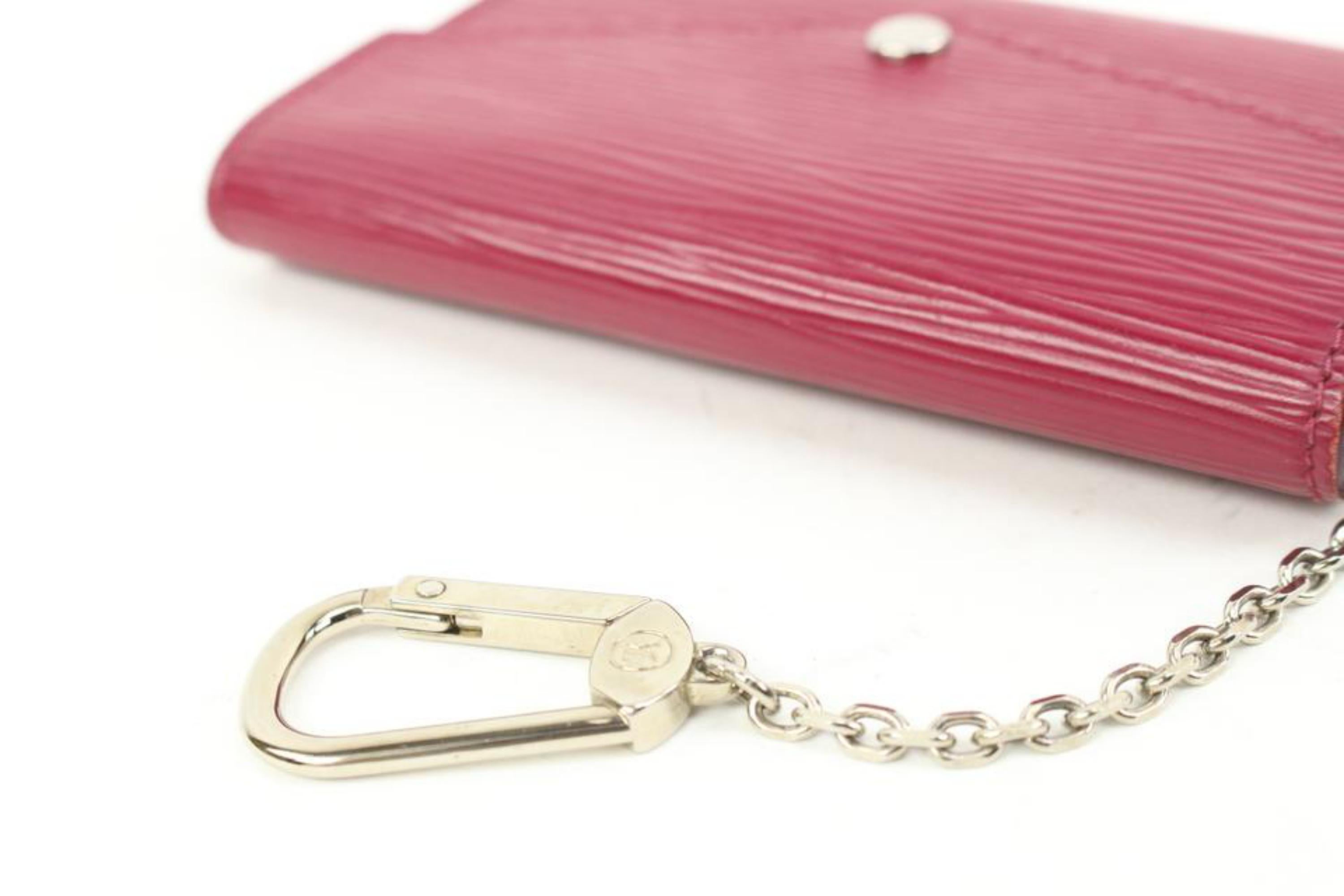 Red Louis Vuitton Fuchsia Epi Leather Clefs Rabat Key Pouch 55lk38s For Sale