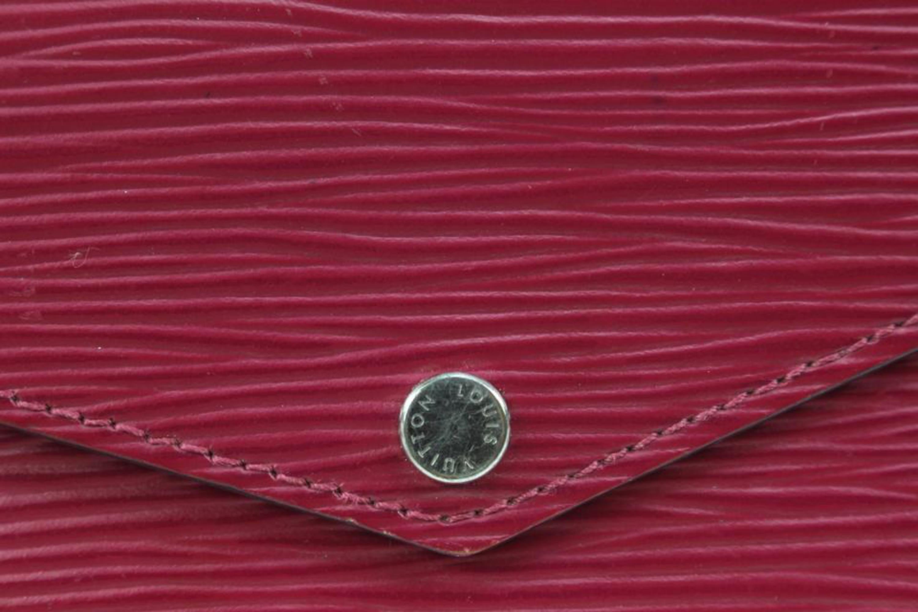 Women's Louis Vuitton Fuchsia Epi Leather Clefs Rabat Key Pouch 55lk38s For Sale