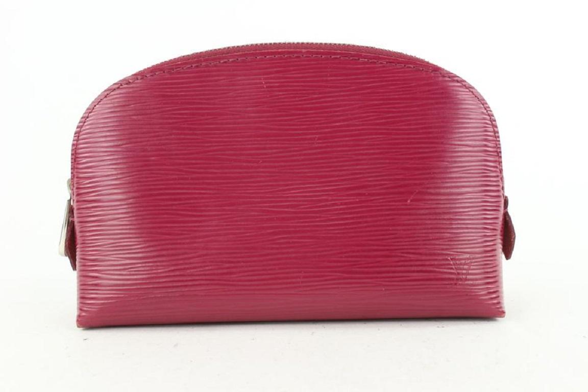 Women's Louis Vuitton Fuchsia Epi Leather Cosmetic Pouch Demi Ronde 585lvs615 