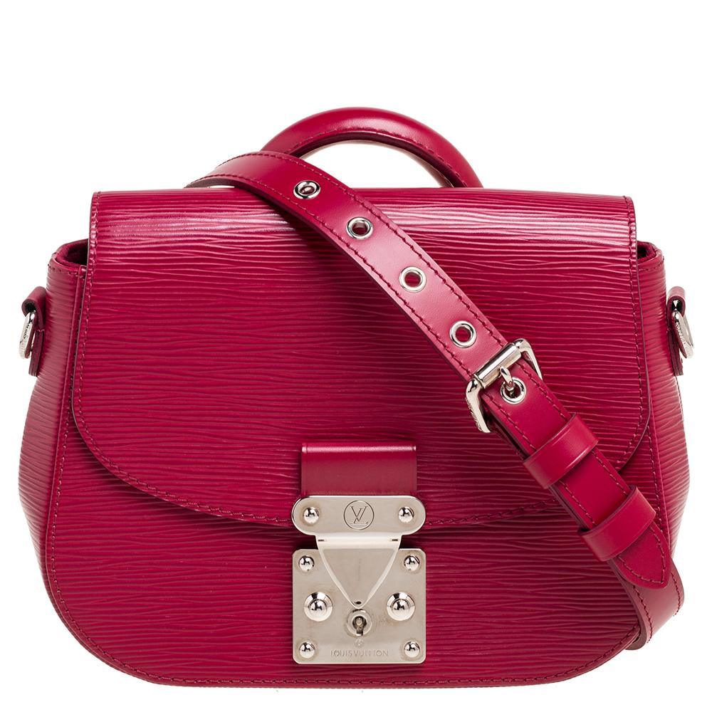 Louis Vuitton Fuchsia Epi Leather Eden PM Bag In Good Condition In Dubai, Al Qouz 2