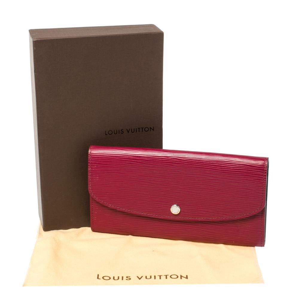 Louis Vuitton Fuchsia Epi Leather Emilie Wallet 5