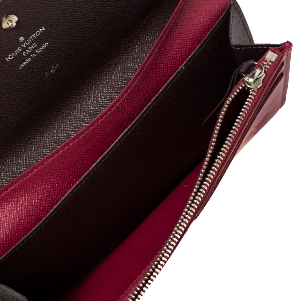 Louis Vuitton Fuchsia Epi Leather Emilie Wallet 4