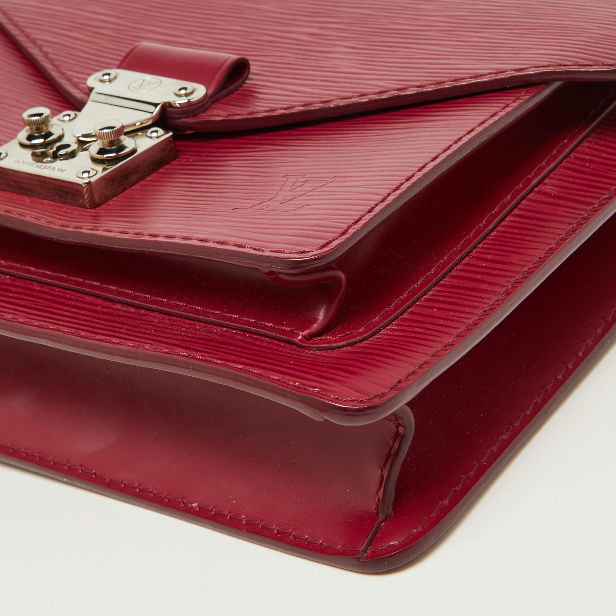 Louis Vuitton Fuchsia Epi Leather Monceau BB Bag For Sale 8