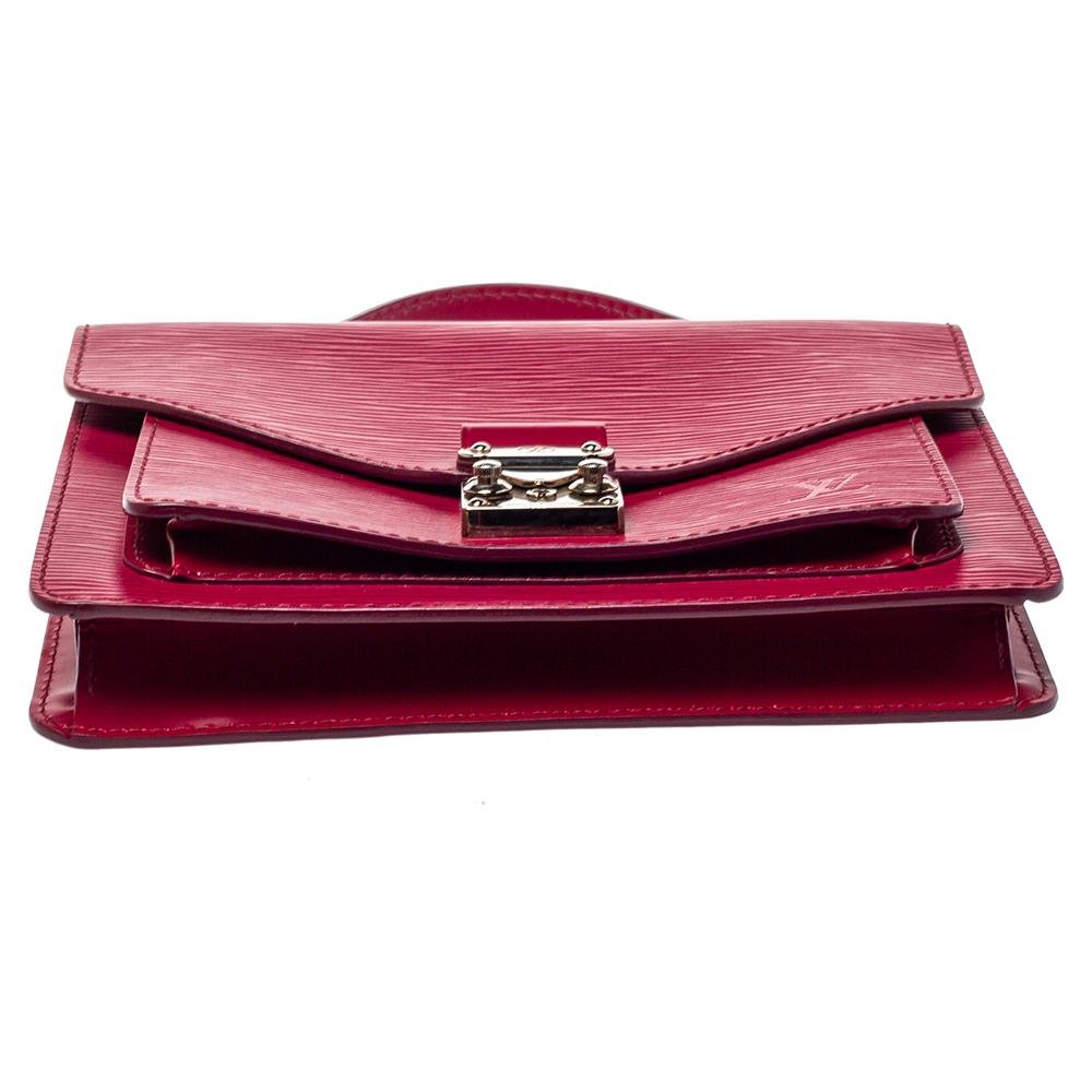 Red Louis Vuitton Fuchsia Epi Leather Monceau BB Bag