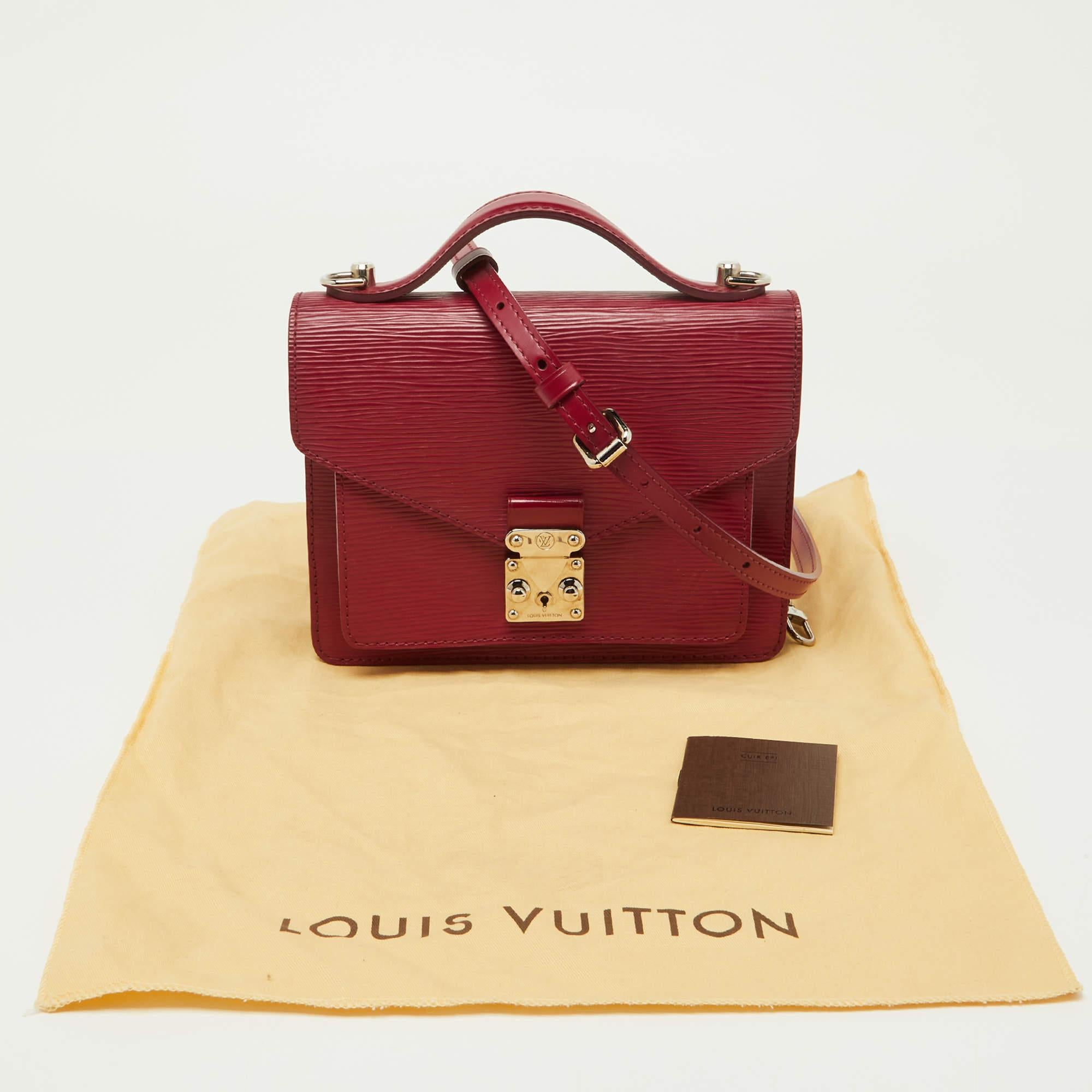 Louis Vuitton Fuchsia Epi Leather Monceau BB Bag For Sale 2