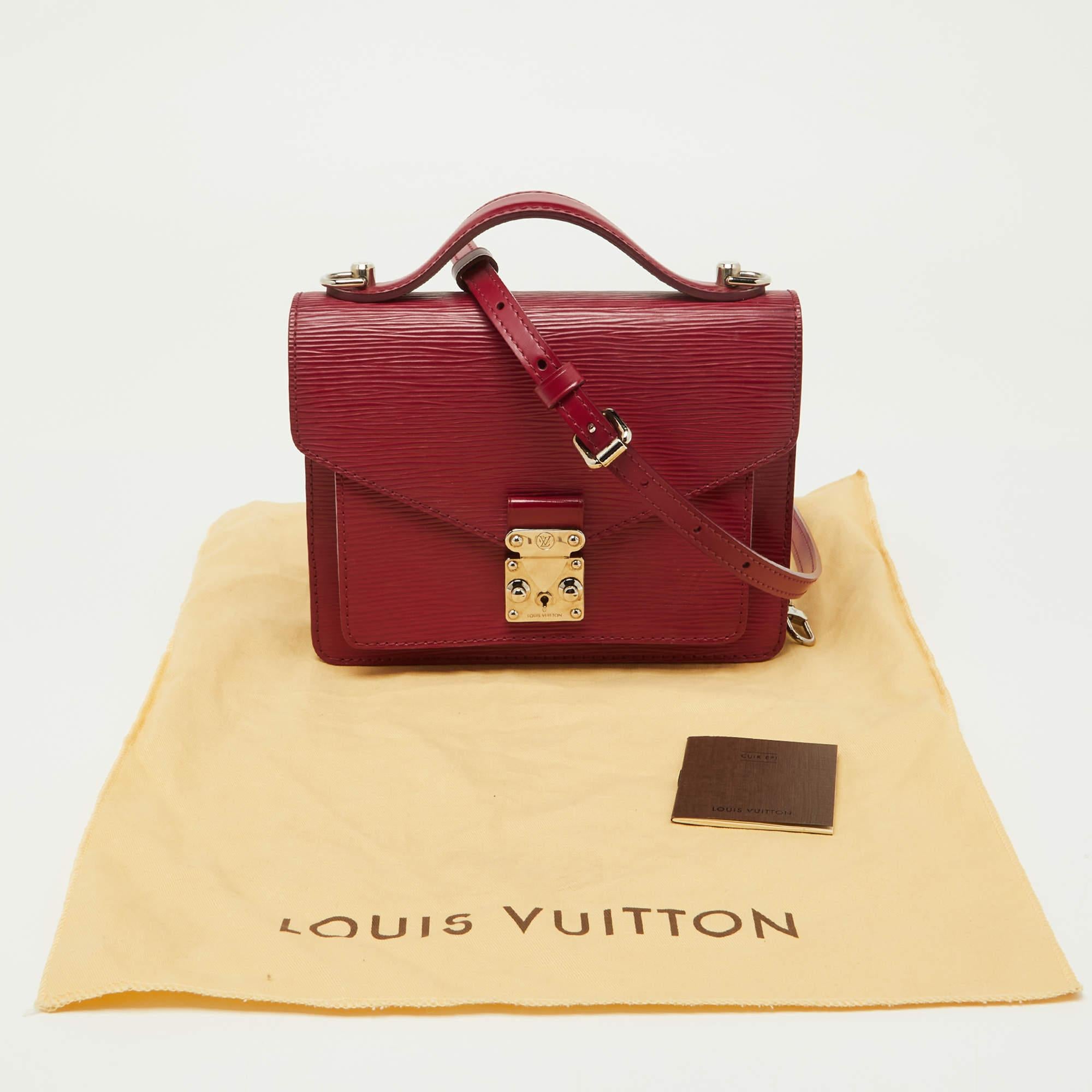 Louis Vuitton sac Monceau BB en cuir épi fuchsia en vente 2