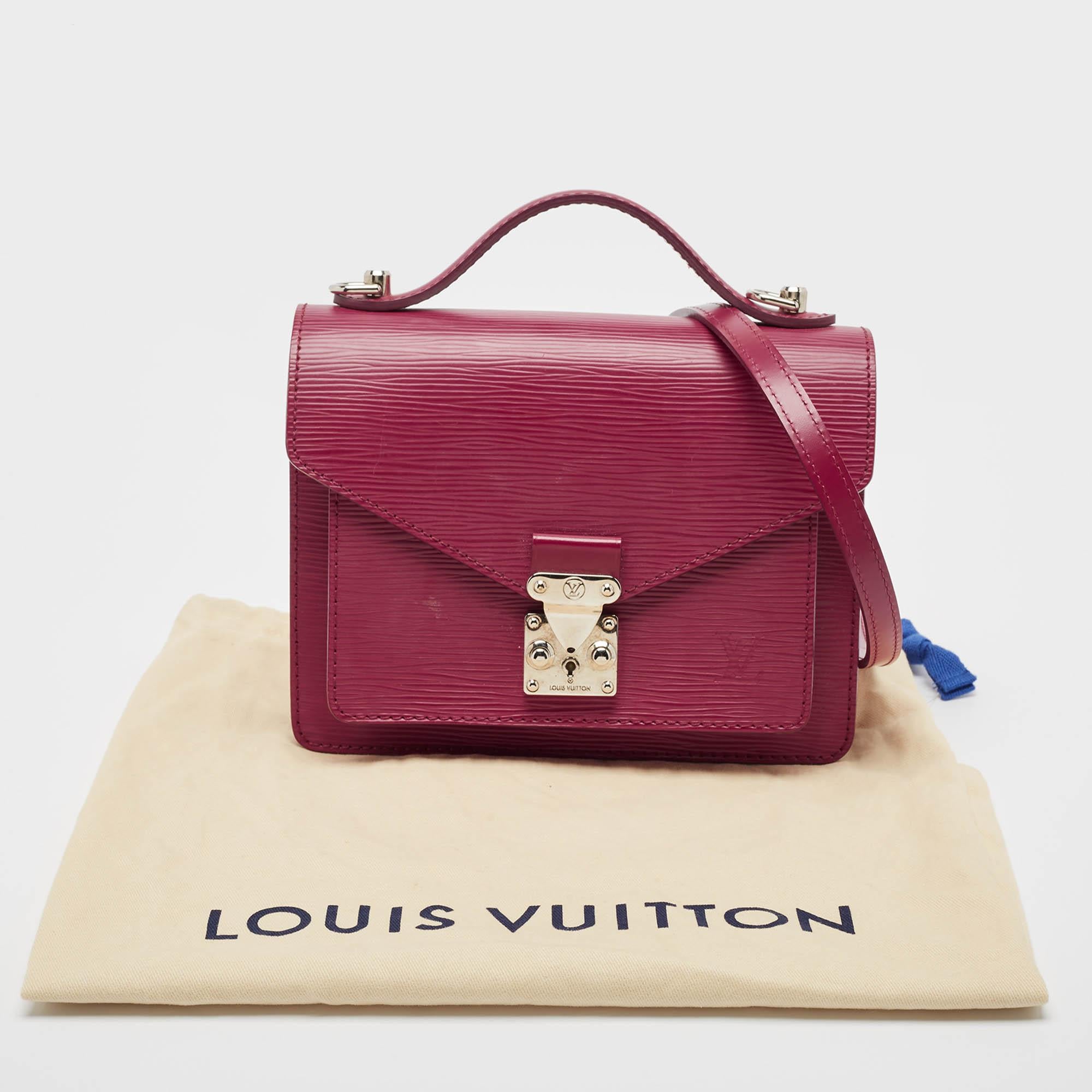 Louis Vuitton Fuchsia Epi Leather Monceau BB Bag 4