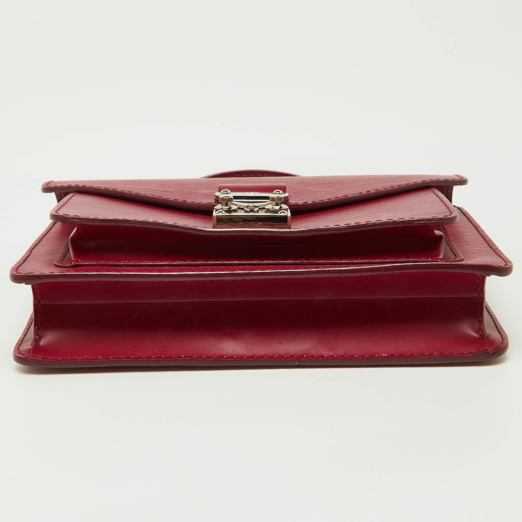 Louis Vuitton Fuchsia Epi Leather Monceau BB Bag For Sale 5