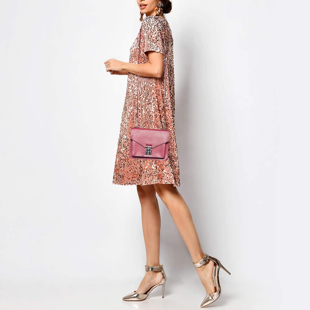 Louis Vuitton Fuchsia Epi Leather Monceau BB Bag For Sale 4