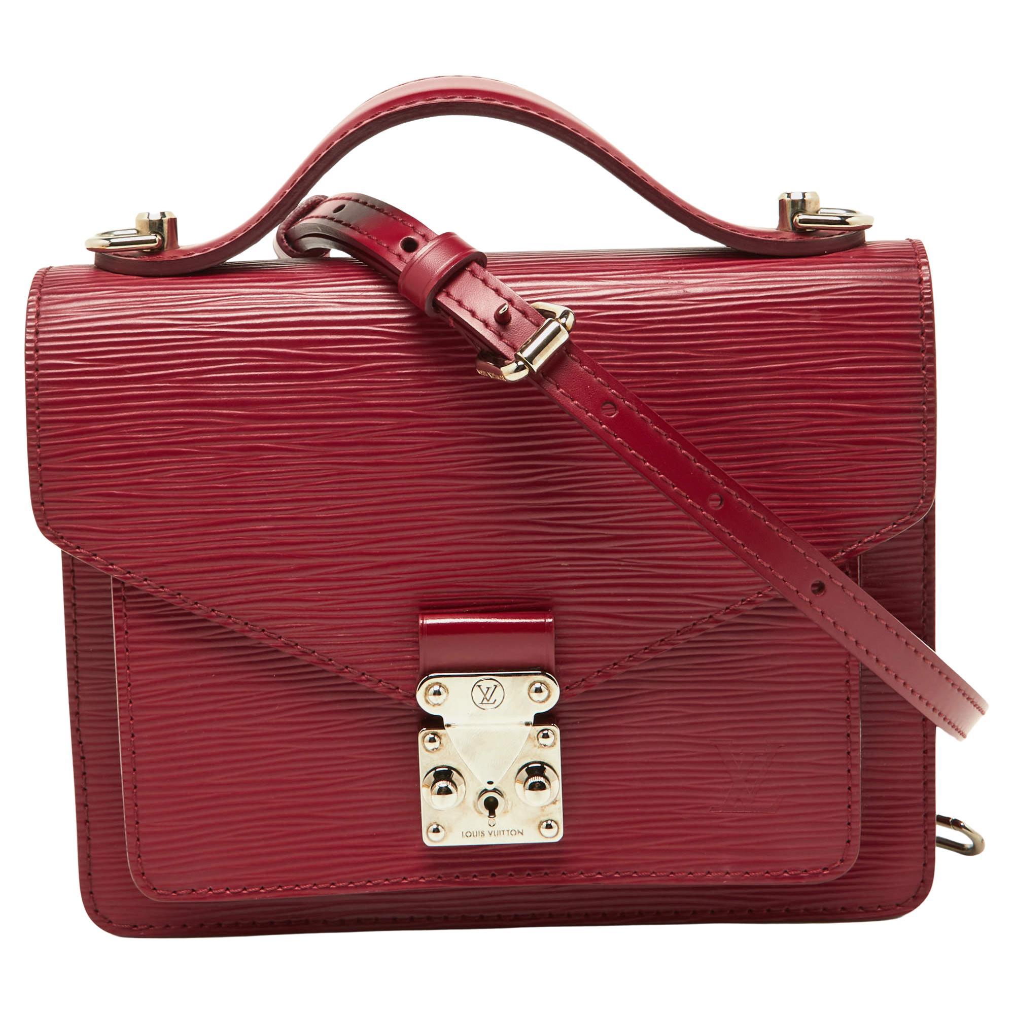 Louis Vuitton Fuchsia Epi Leather Monceau BB Bag For Sale
