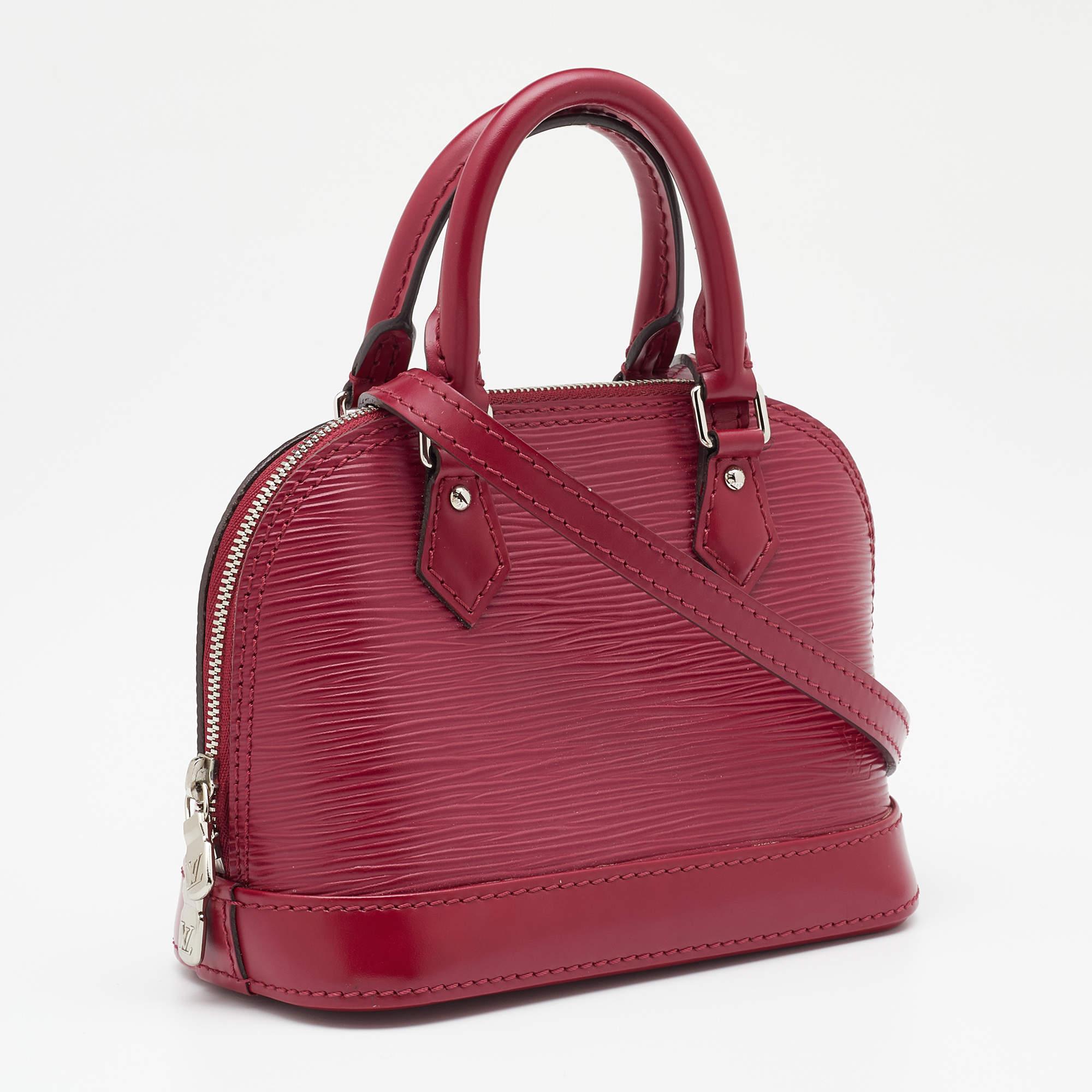 Women's Louis Vuitton Fuchsia Epi Leather Nano Alma Bag