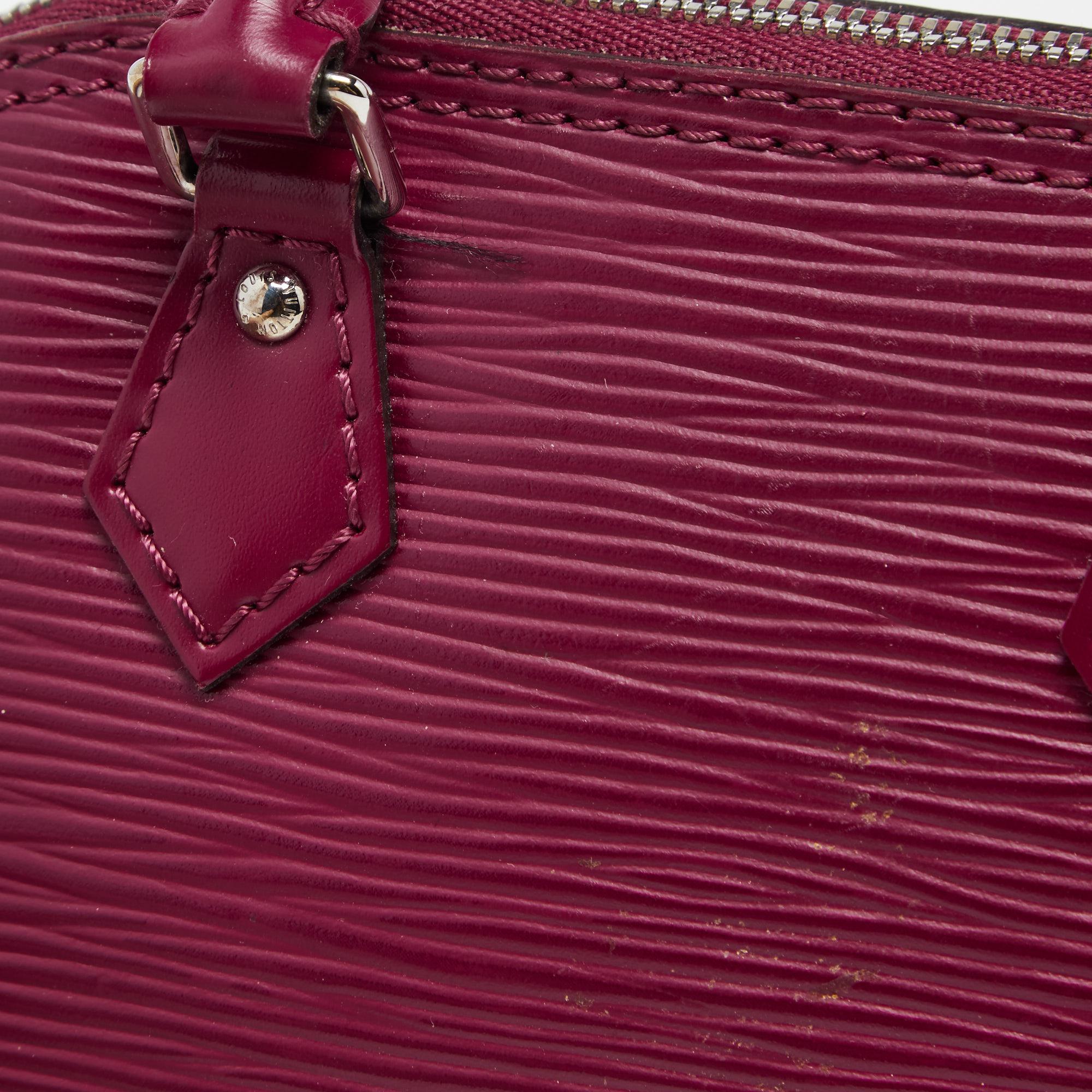 Brown Louis Vuitton Fuchsia Epi Leather Nano Alma Bag