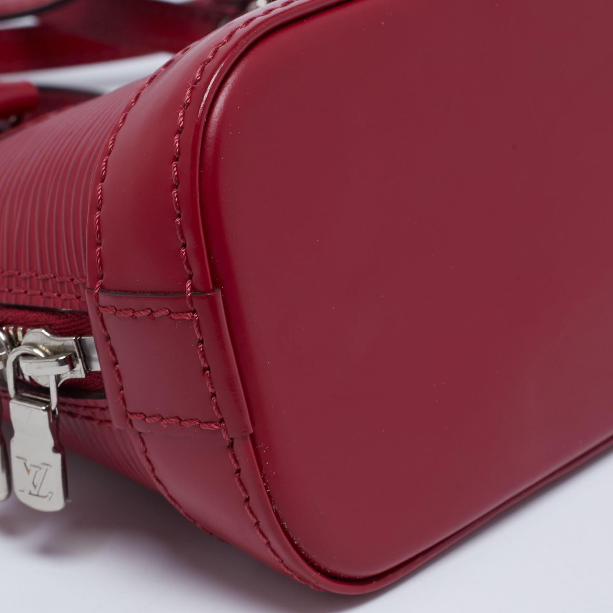 Louis Vuitton Fuchsia Epi Leather Nano Alma Bag 2