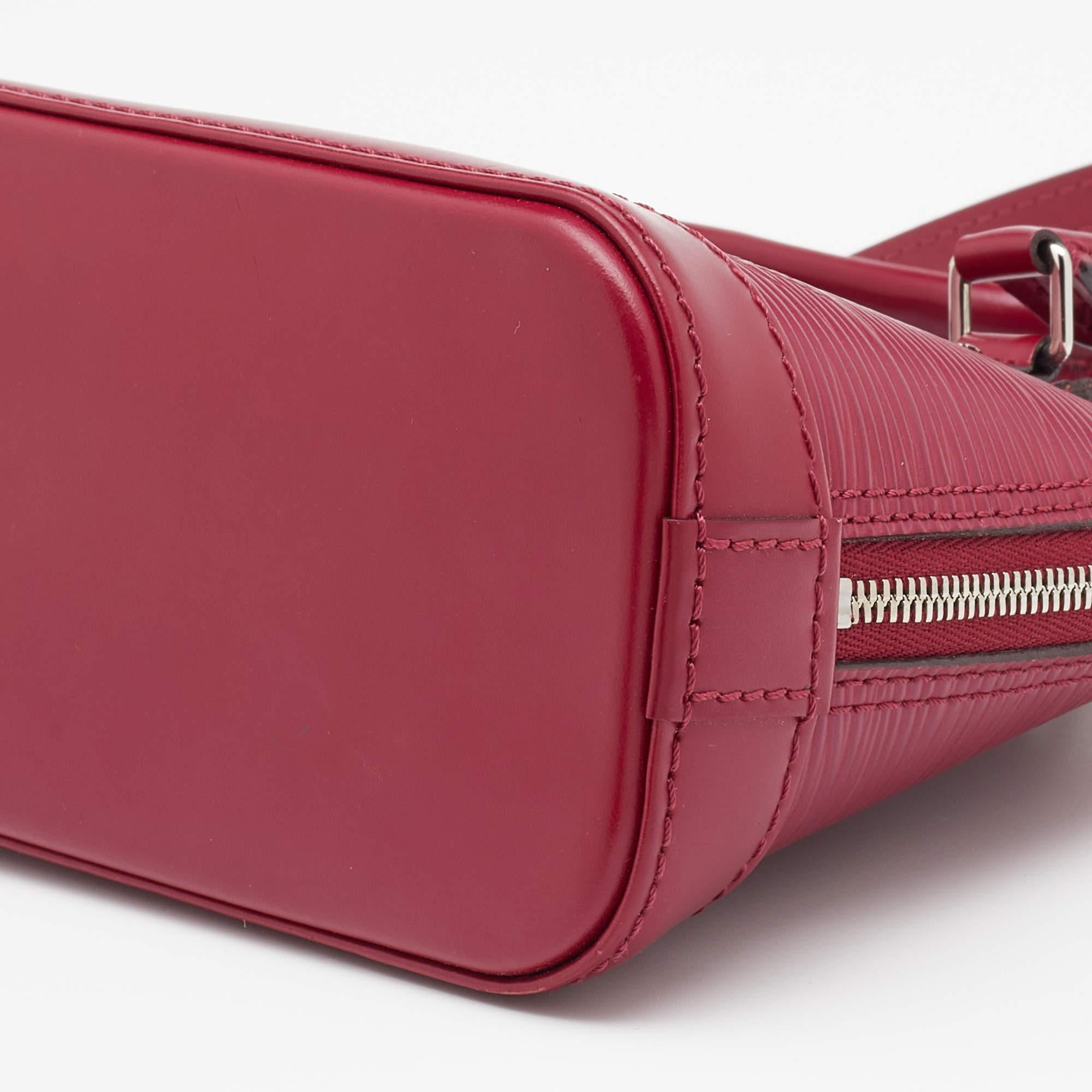 Louis Vuitton Fuchsia Epi Leather Nano Alma Bag 3