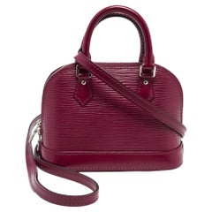 Used Louis Vuitton Fuchsia Epi Leather Nano Alma Bag