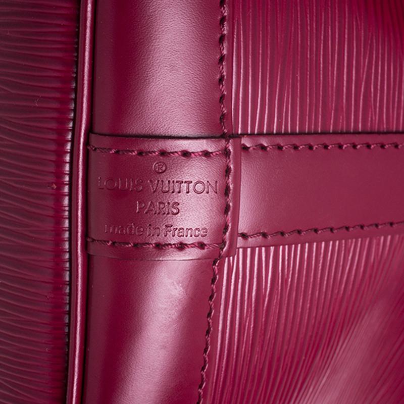 Red Louis Vuitton Fuchsia Epi Leather Petit Noe Bag