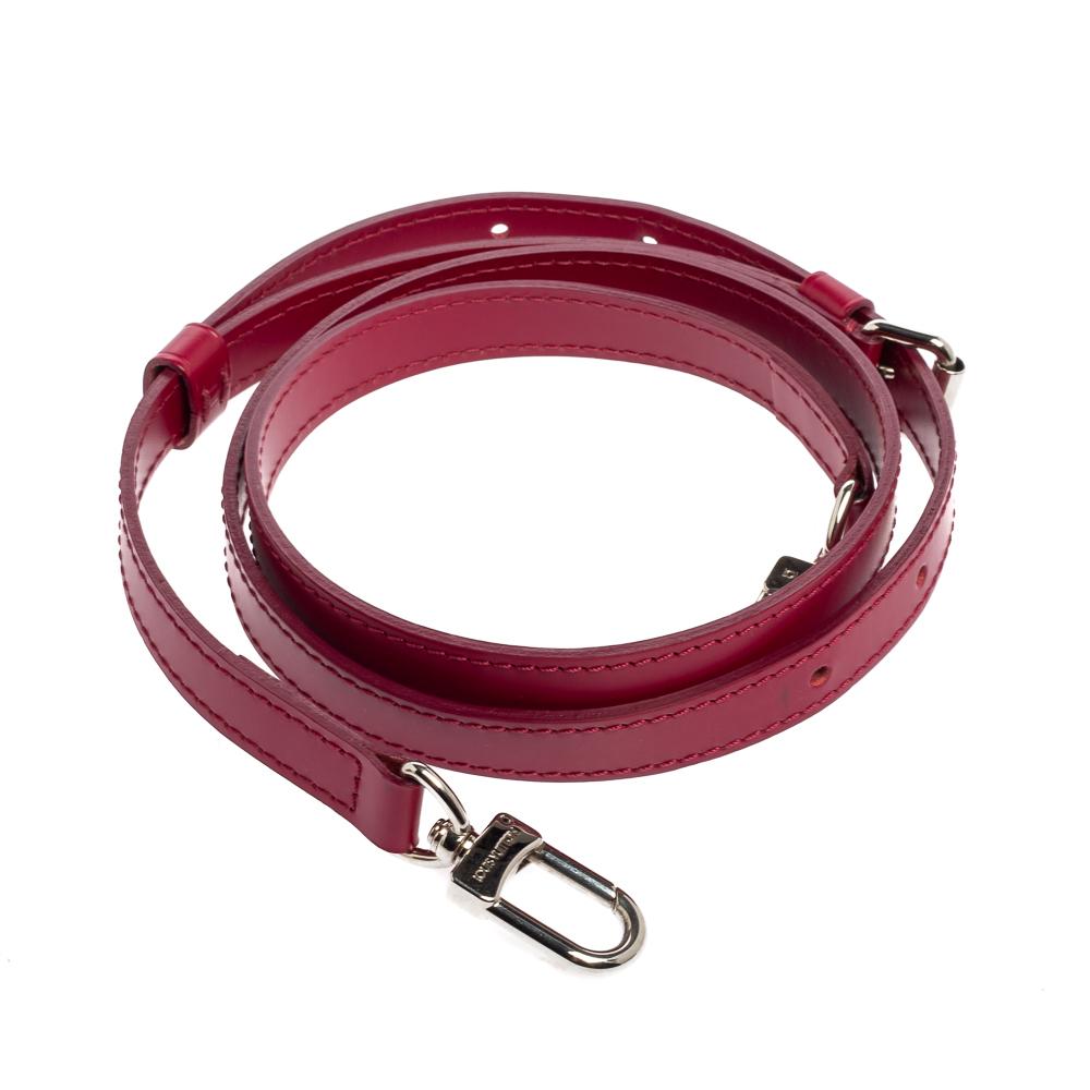 Brown Louis Vuitton Fuchsia Leather Adjustable Shoulder Bag Strap
