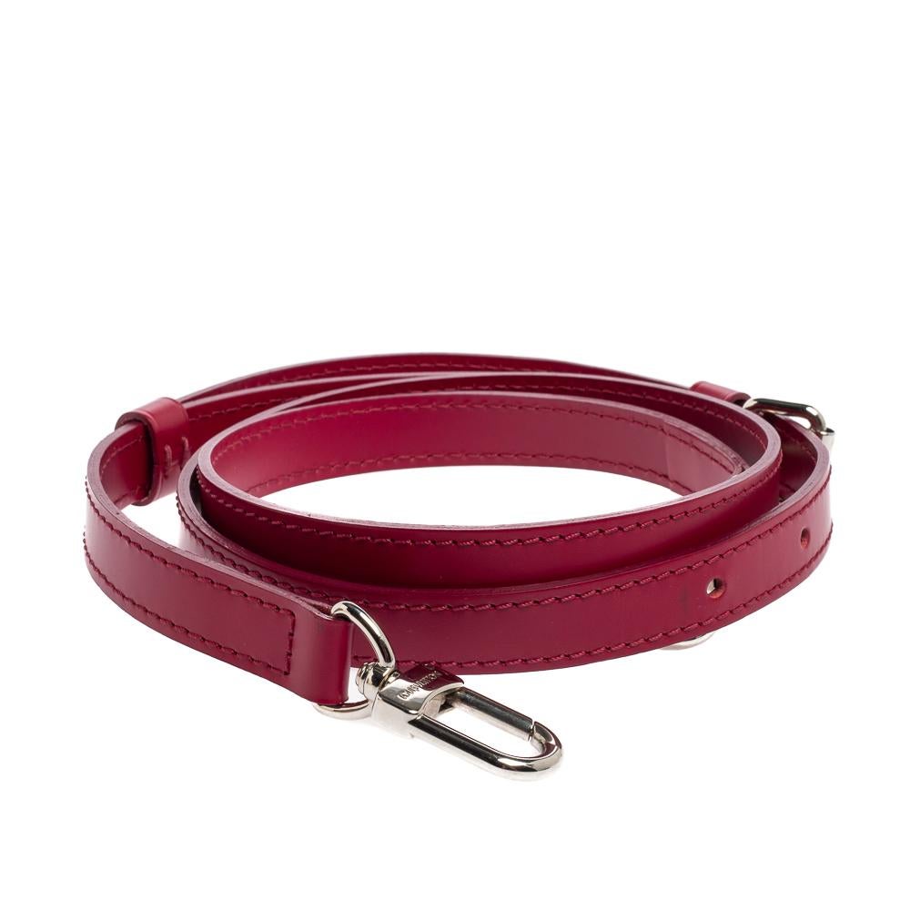 Louis Vuitton Fuchsia Leather Adjustable Shoulder Bag Strap In Excellent Condition In Dubai, Al Qouz 2