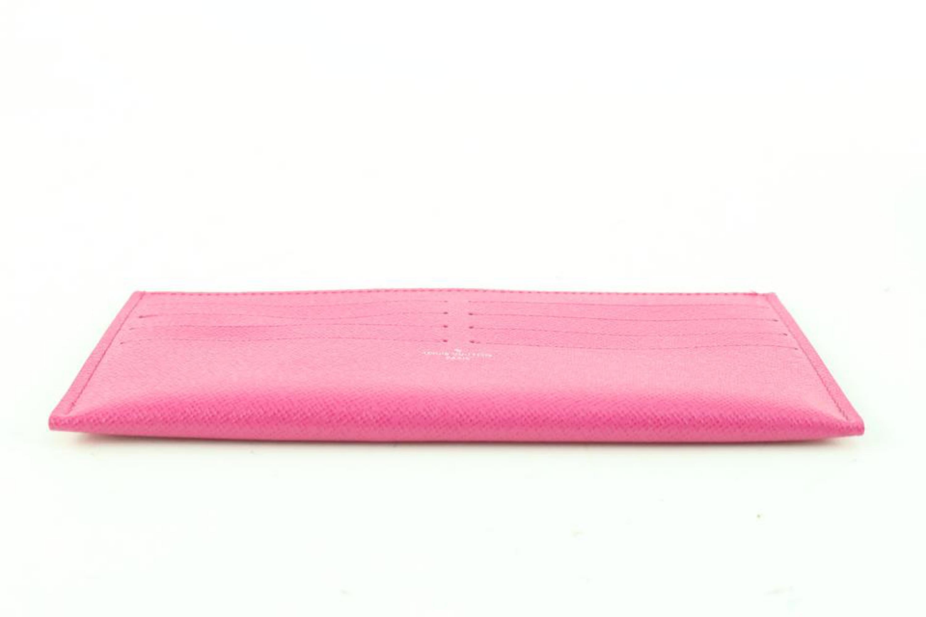 Louis Vuitton Fuchsia Leather Card Holder Felicie Insert 1222lv37 5