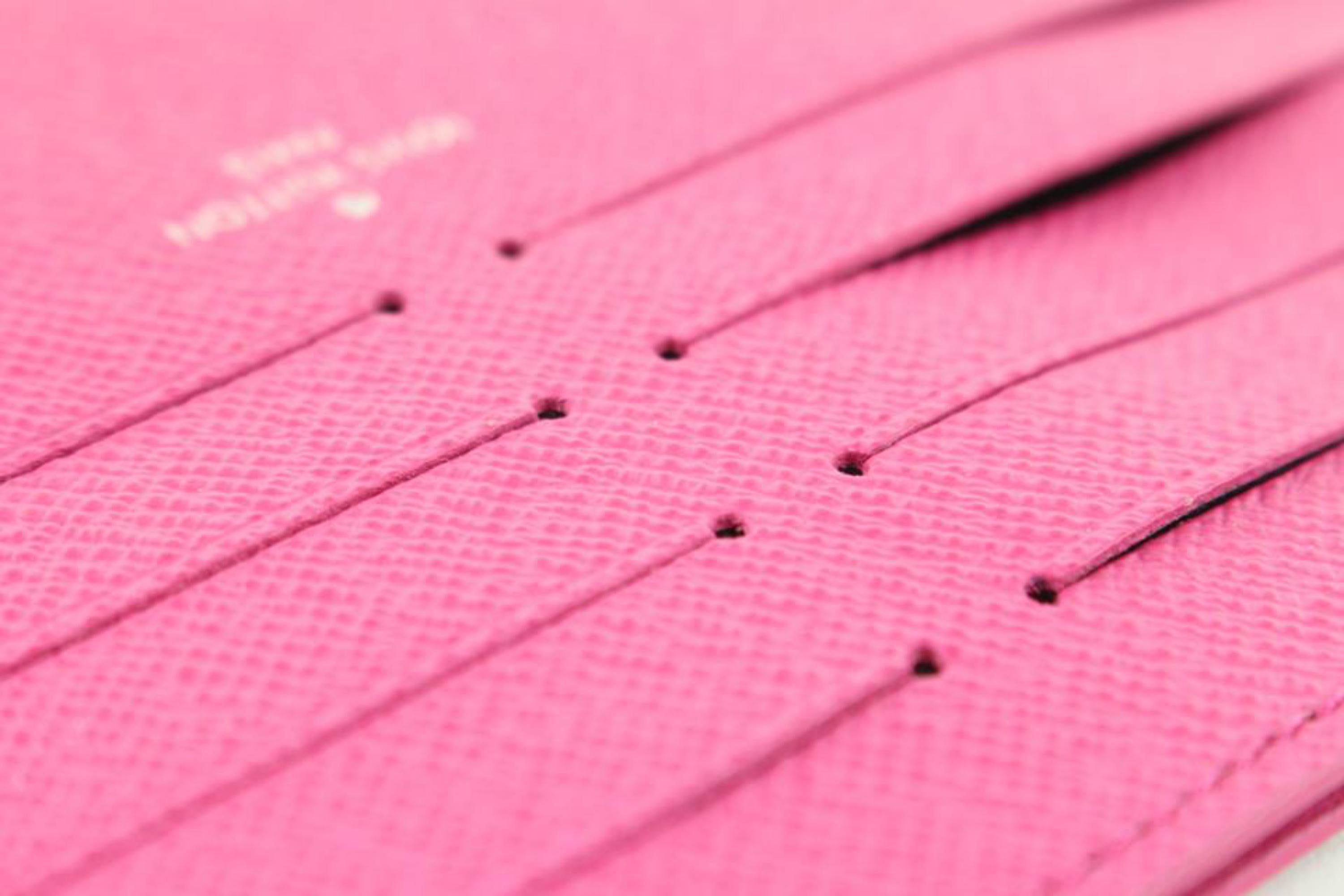 Louis Vuitton Fuchsia Leather Card Holder Felicie Insert 1222lv37 6