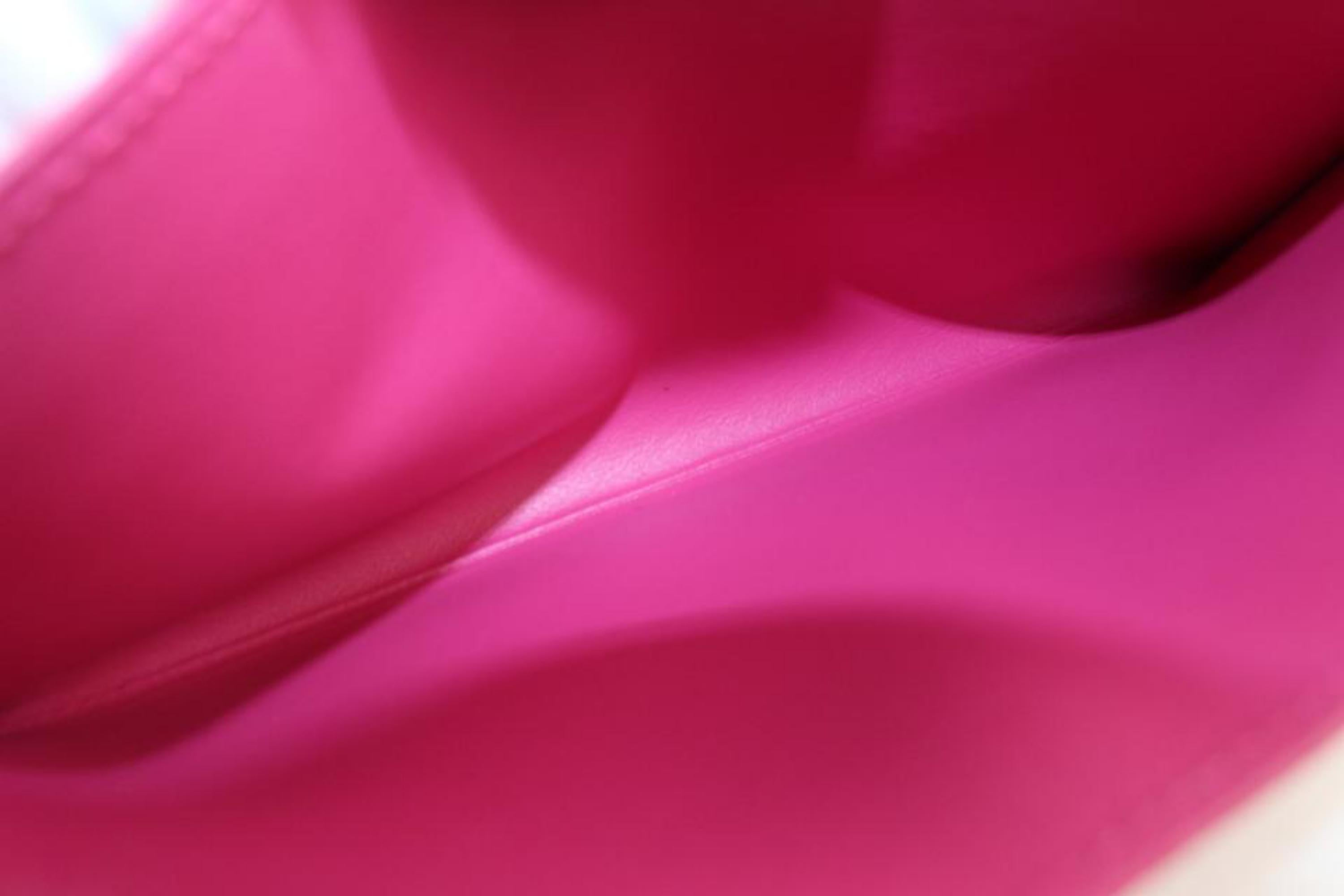 Louis Vuitton Fuchsia Leather Card Holder Felicie Insert 1222lv37 1