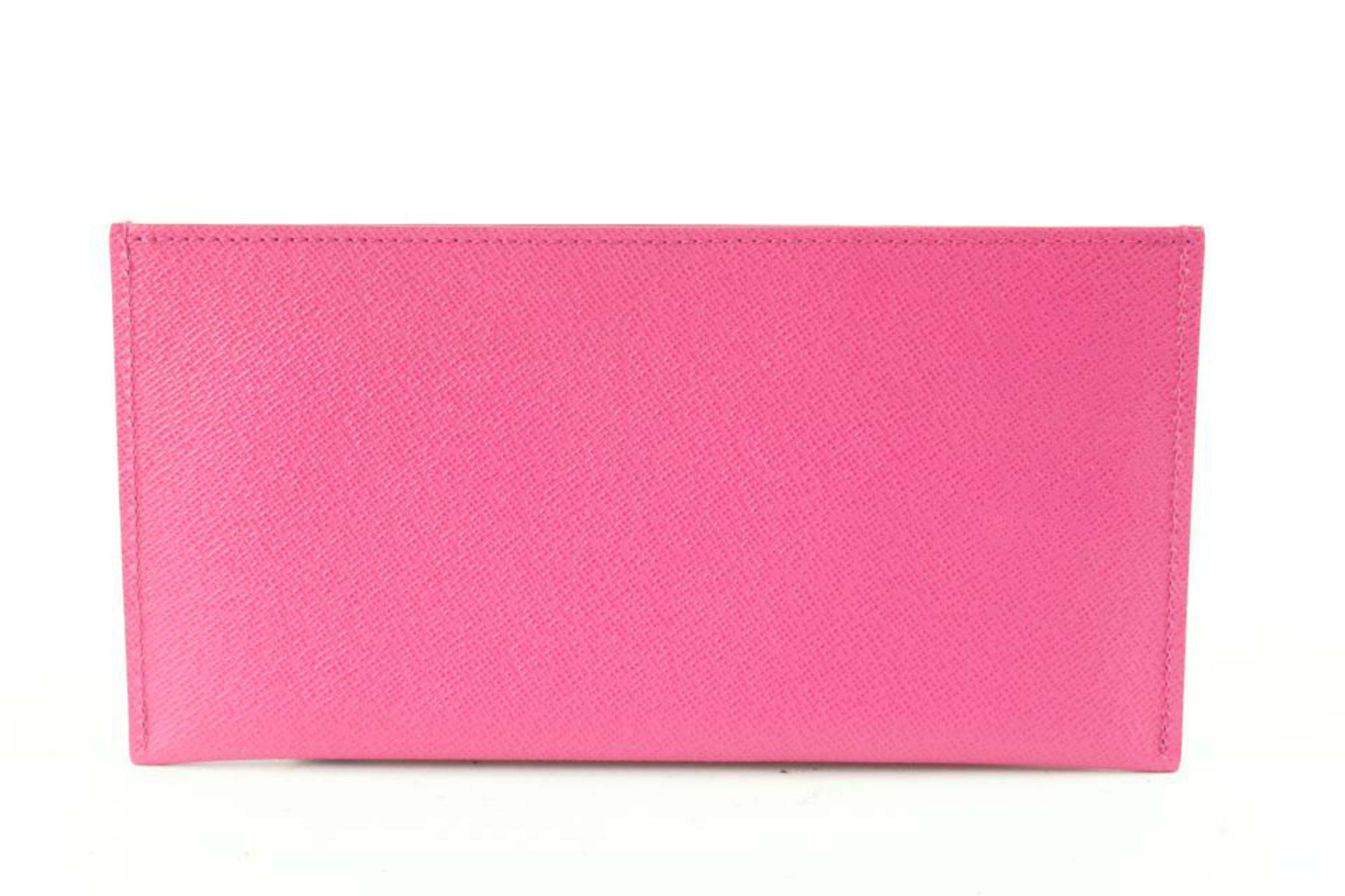 Louis Vuitton Fuchsia Leather Card Holder Felicie Insert 1222lv37 2