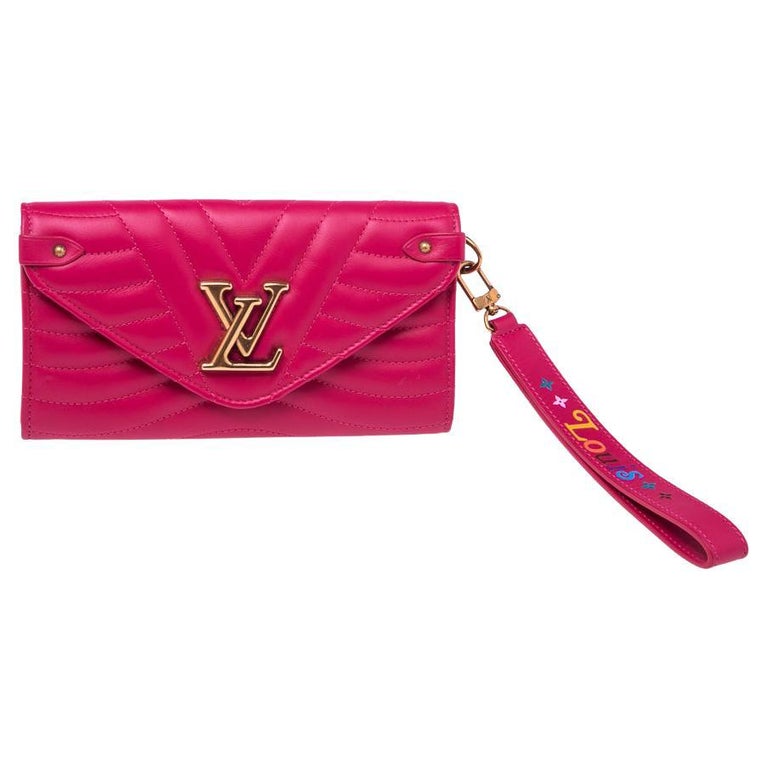 Louis Vuitton New Wave Pink Leather Wallet (Pre-Owned)