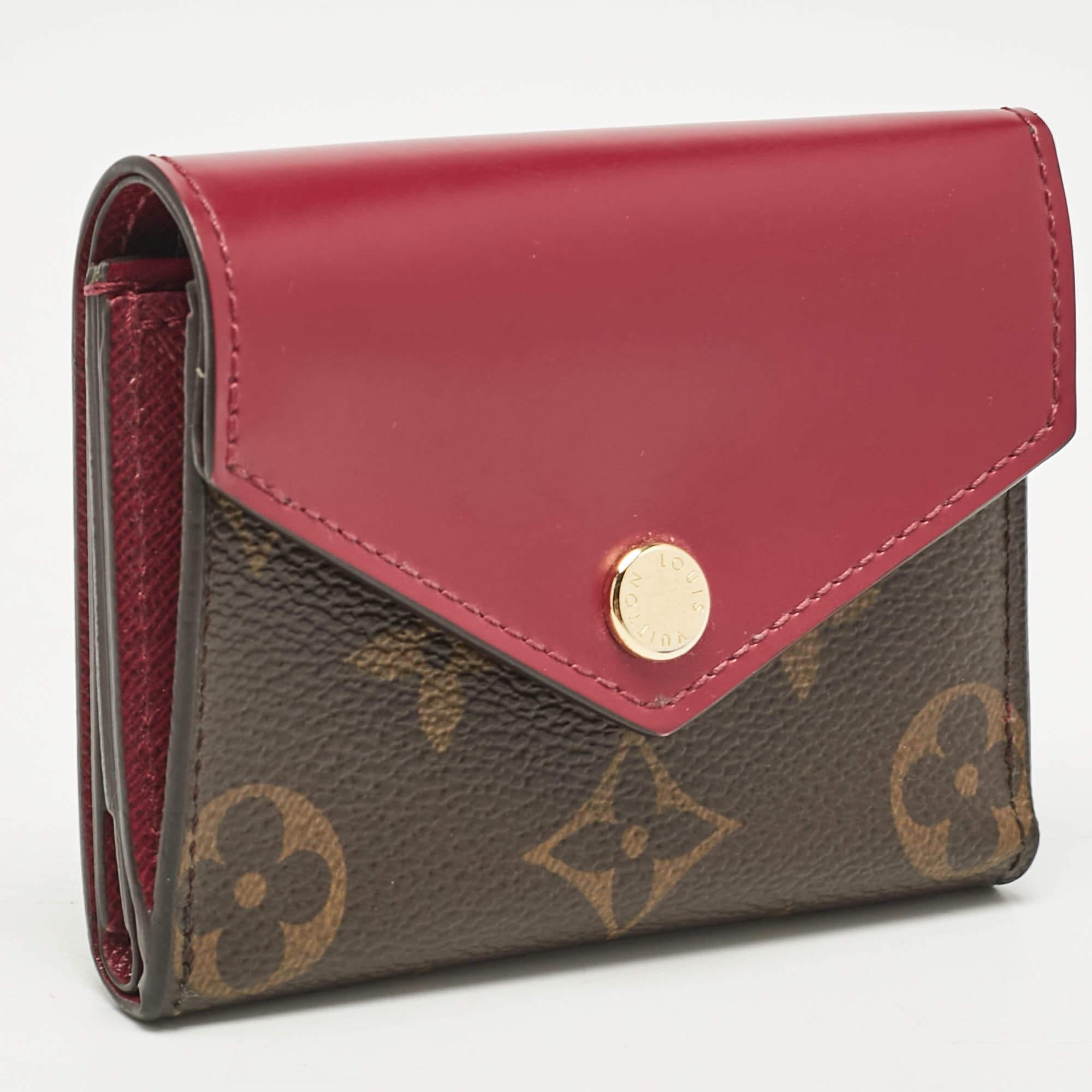 Donna Portafoglio Louis Vuitton Monogram fucsia in tela e pelle in vendita