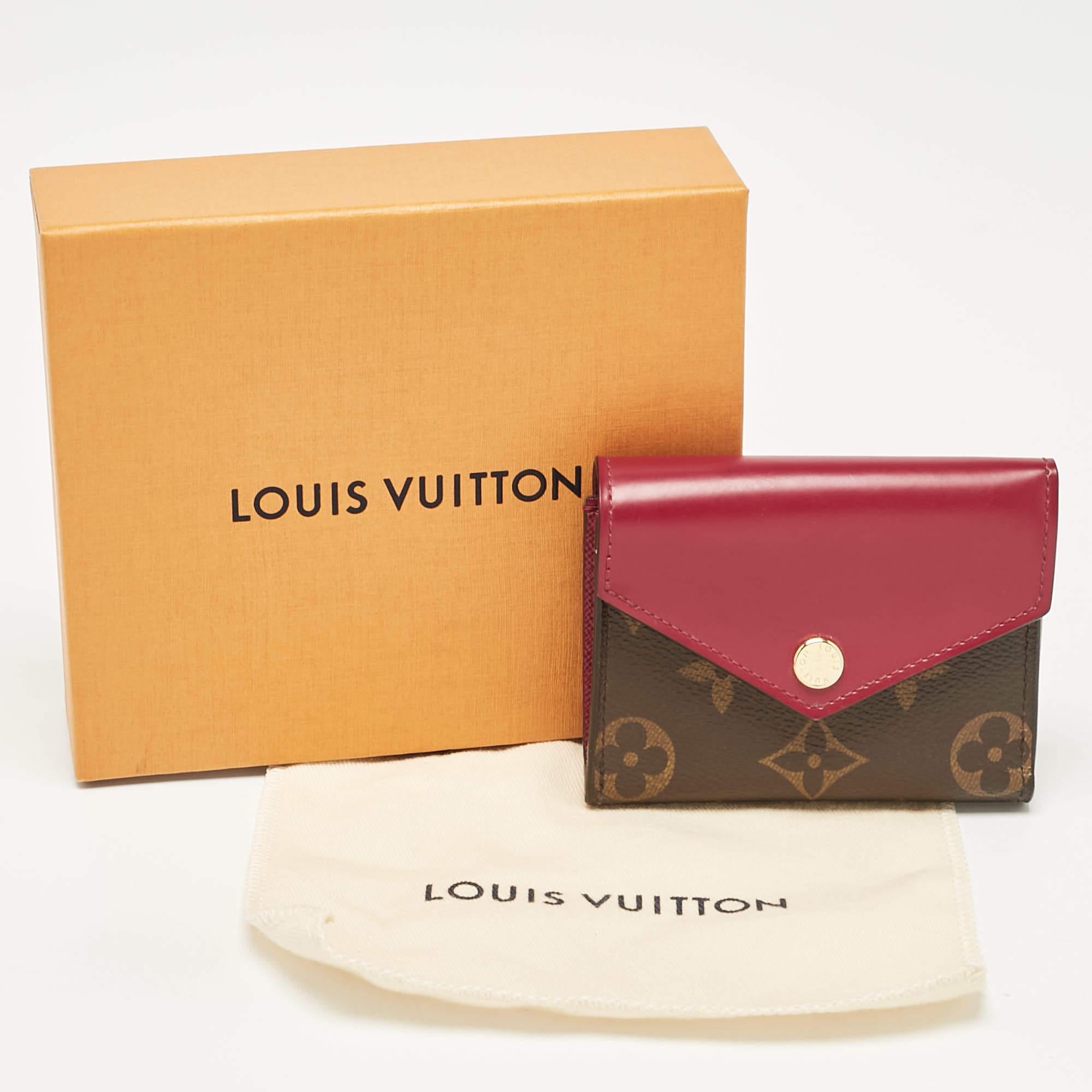 Portafoglio Louis Vuitton Monogram fucsia in tela e pelle in vendita 3