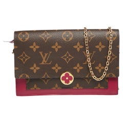 Louis Vuitton Fuchsia Monogram Canvas Flore Wallet on Chain