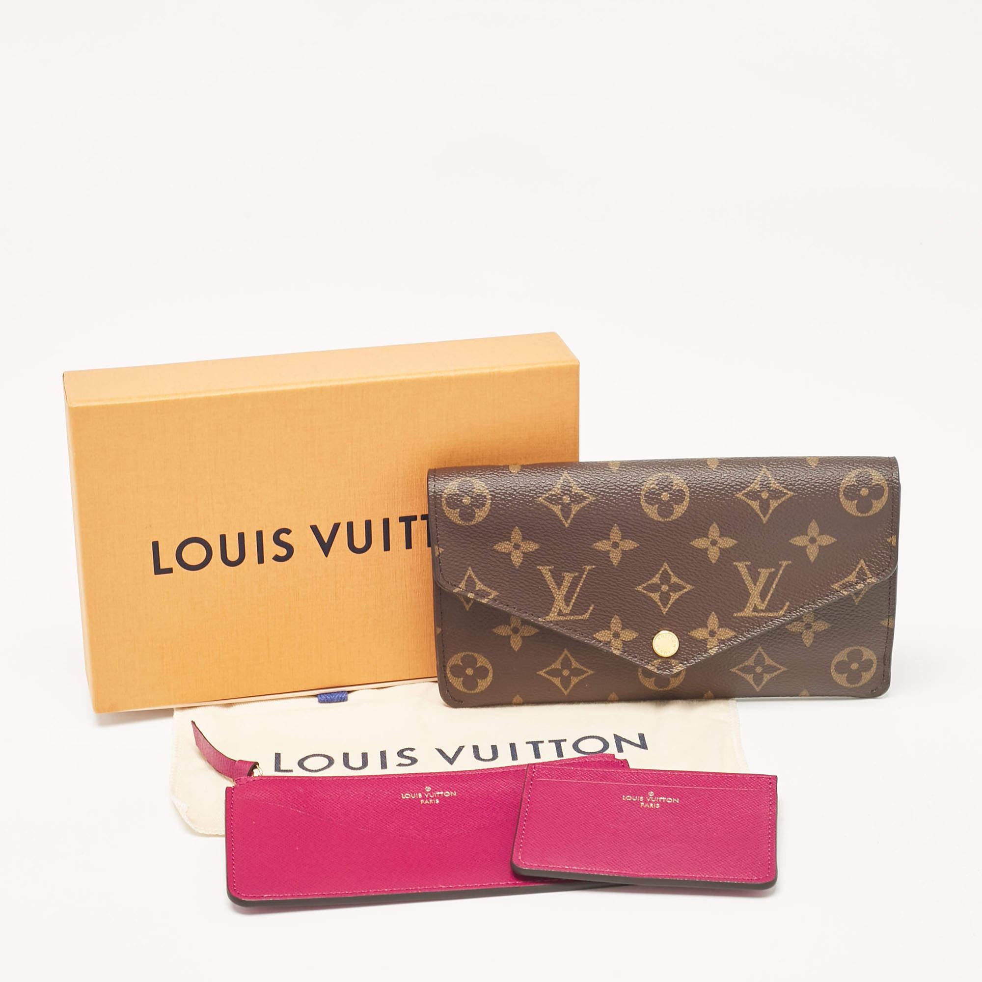 Louis Vuitton Portafoglio Jeanne in tela Monogram fucsia in vendita 2