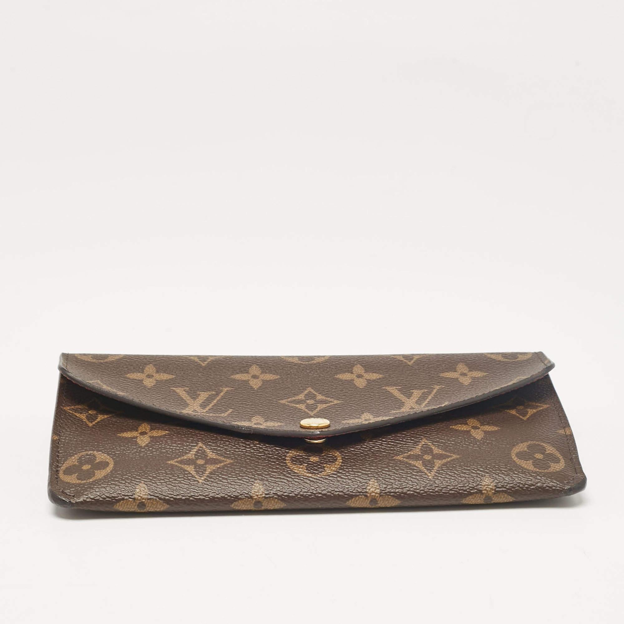 Louis Vuitton Portafoglio Jeanne in tela Monogram fucsia in vendita 3