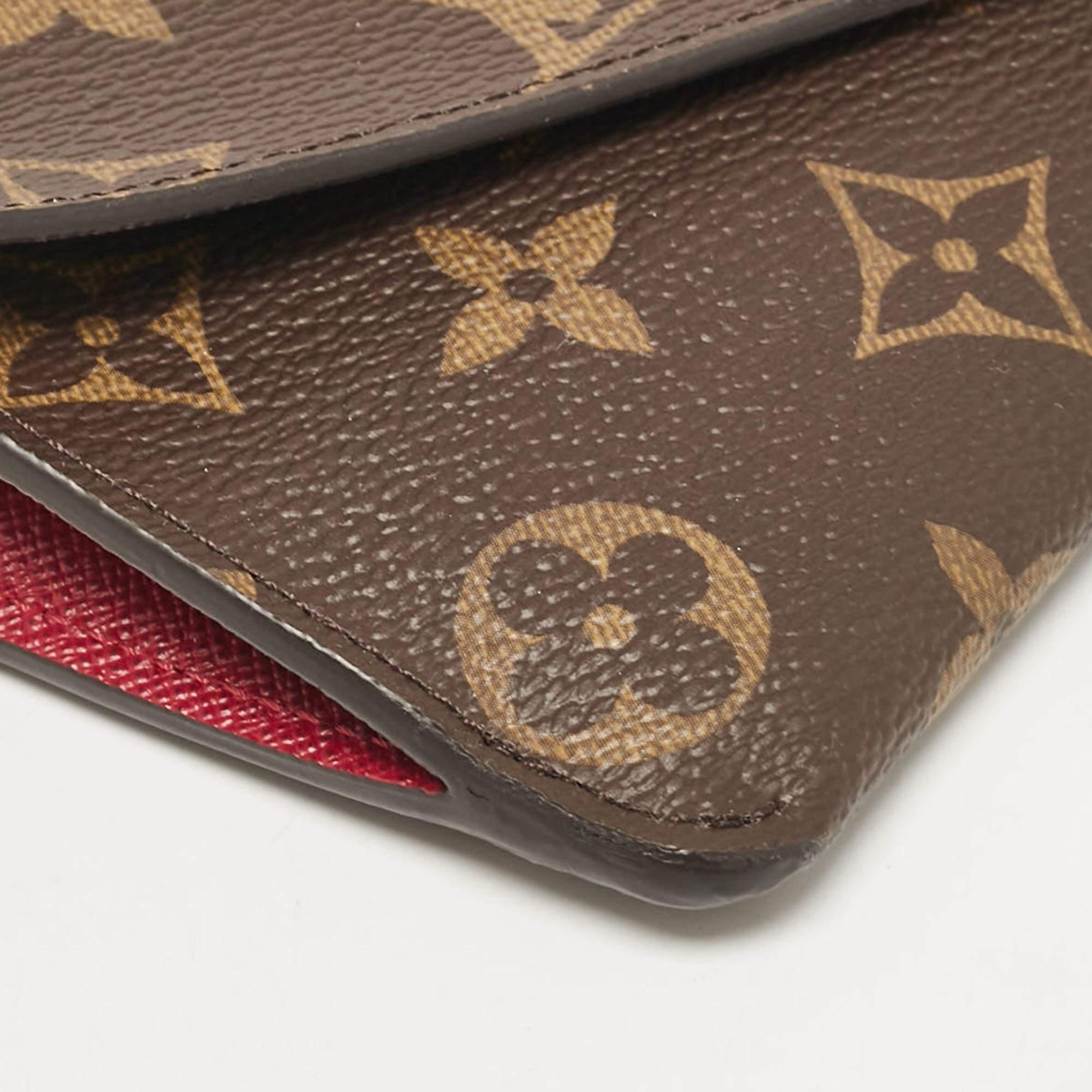 Louis Vuitton Portafoglio Jeanne in tela Monogram fucsia in vendita 4