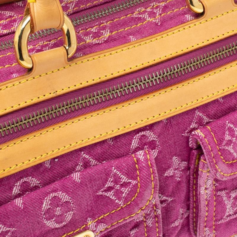 Pink Louis Vuitton Fuchsia Monogram Denim Neo Speedy Bag